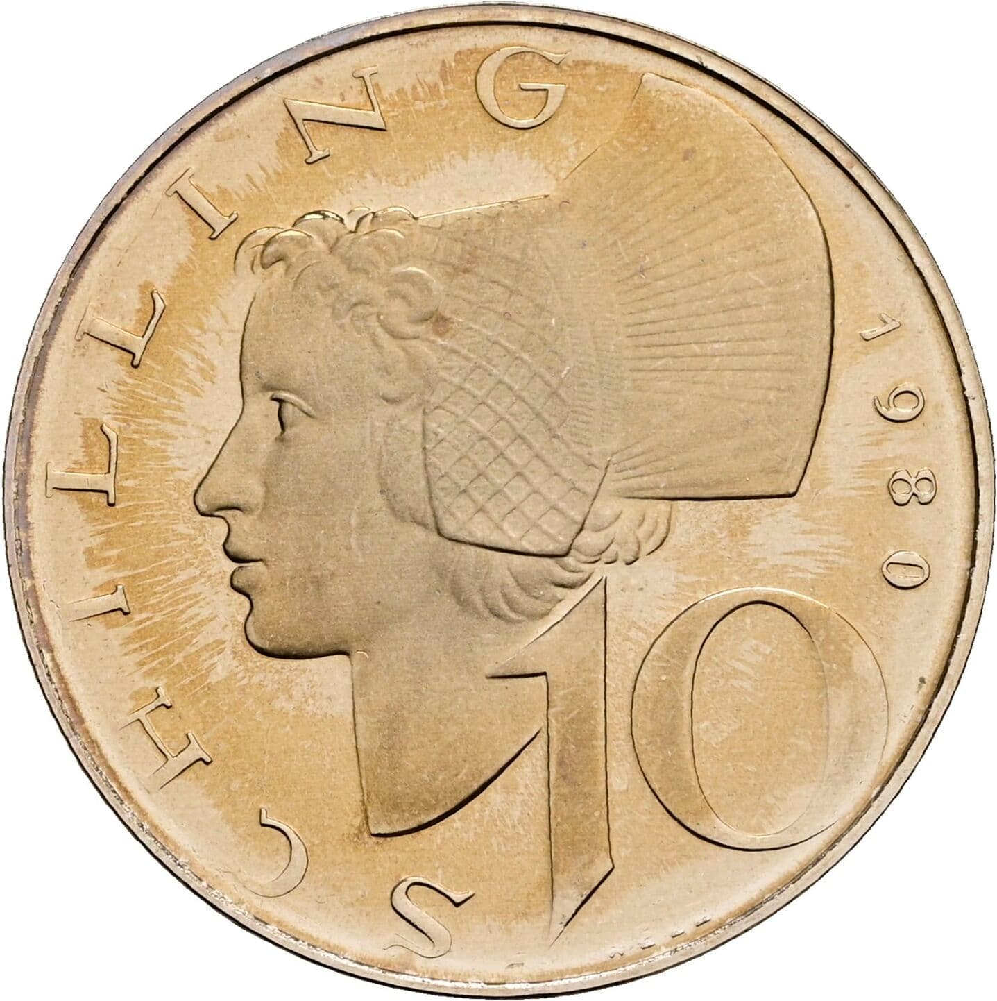 10 Schilling 1980 – Vorderseite
