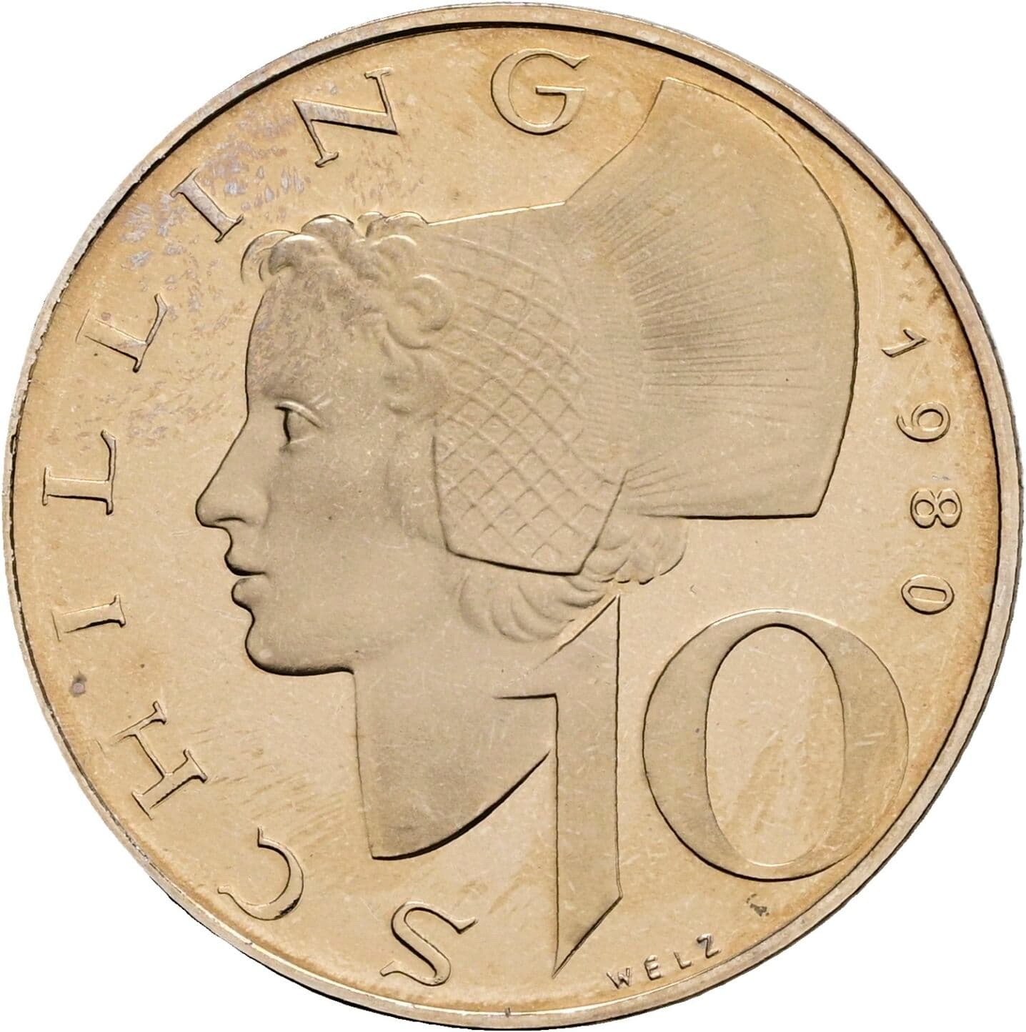10 Schilling 1980 – Vorderseite