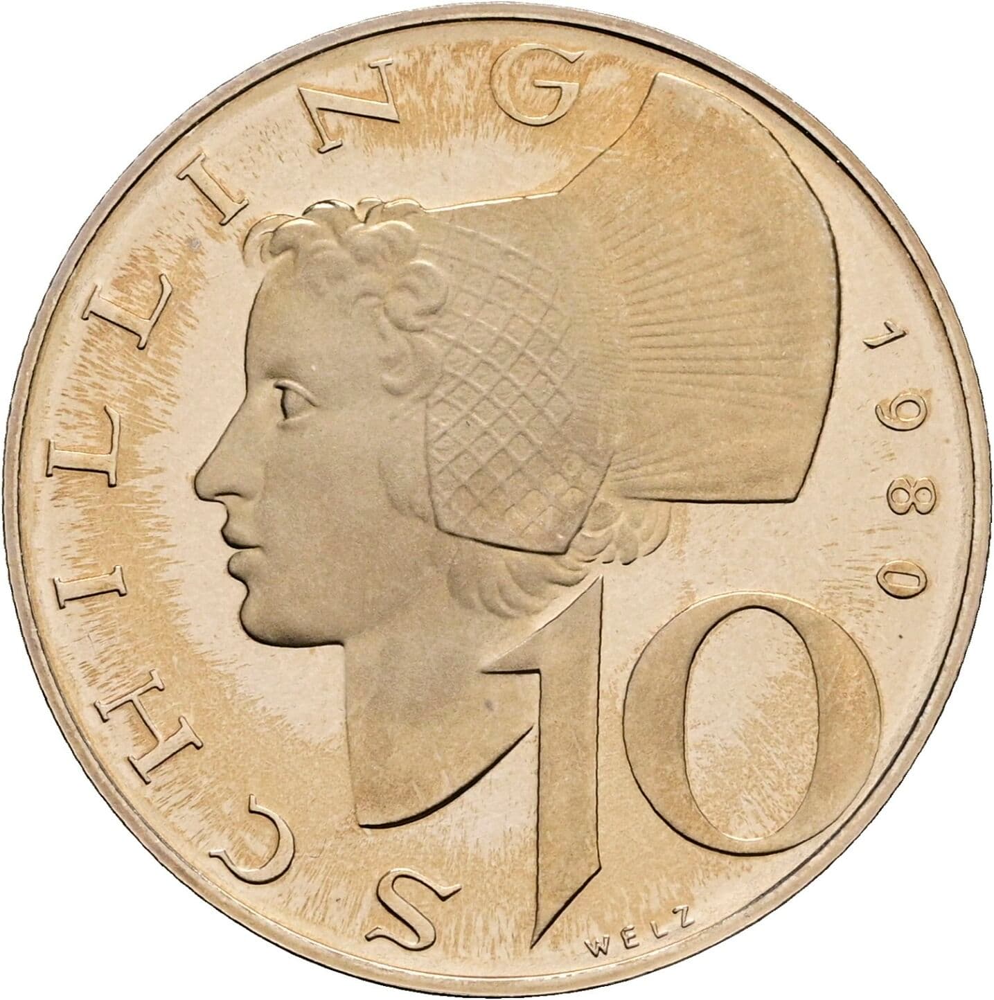 10 Schilling 1980 – Vorderseite