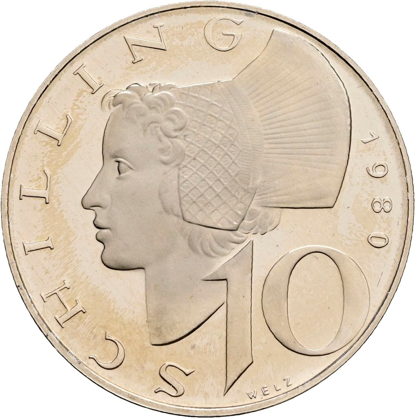 10 Schilling 1980 – Vorderseite