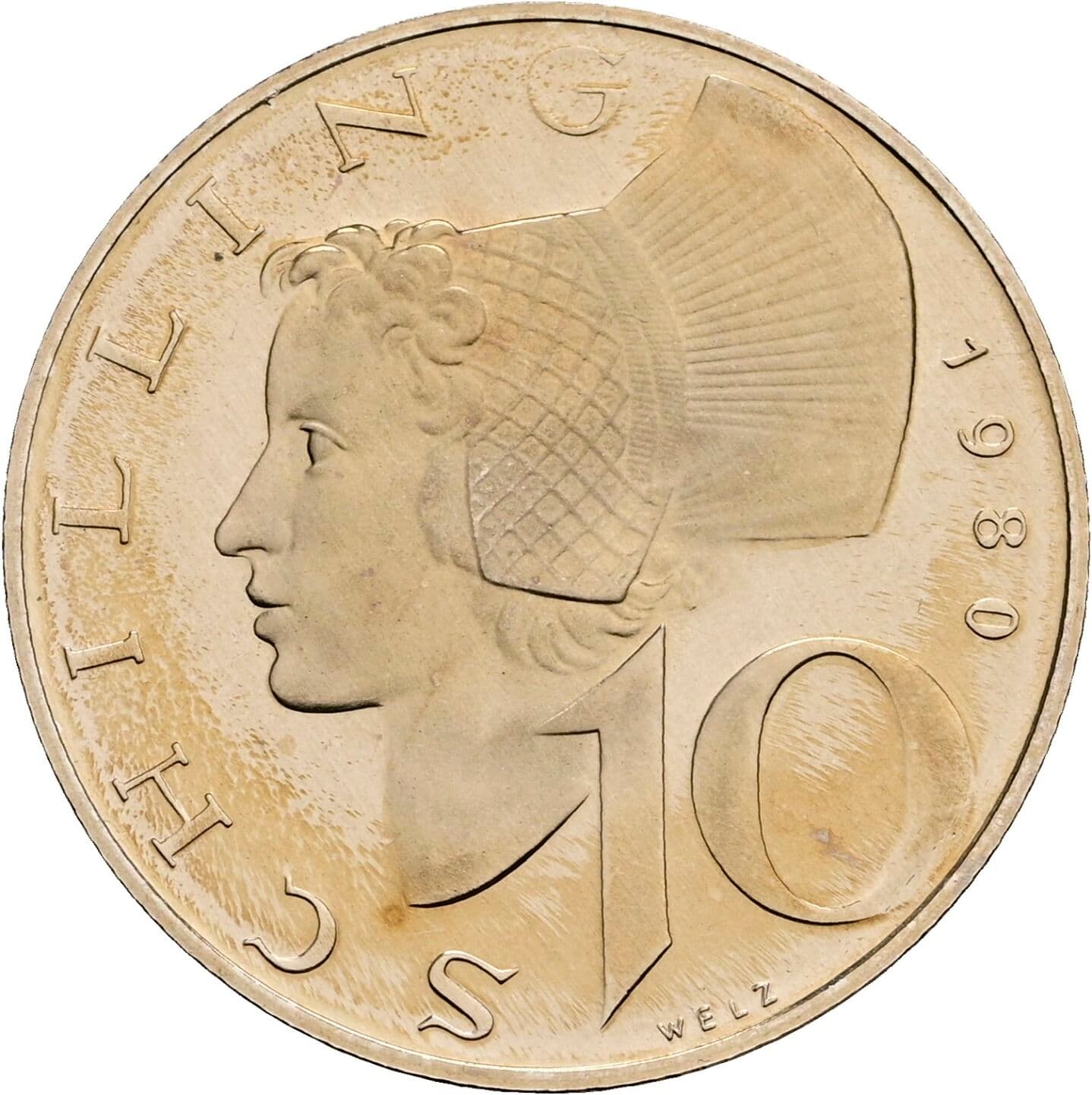 10 Schilling 1980 – Vorderseite
