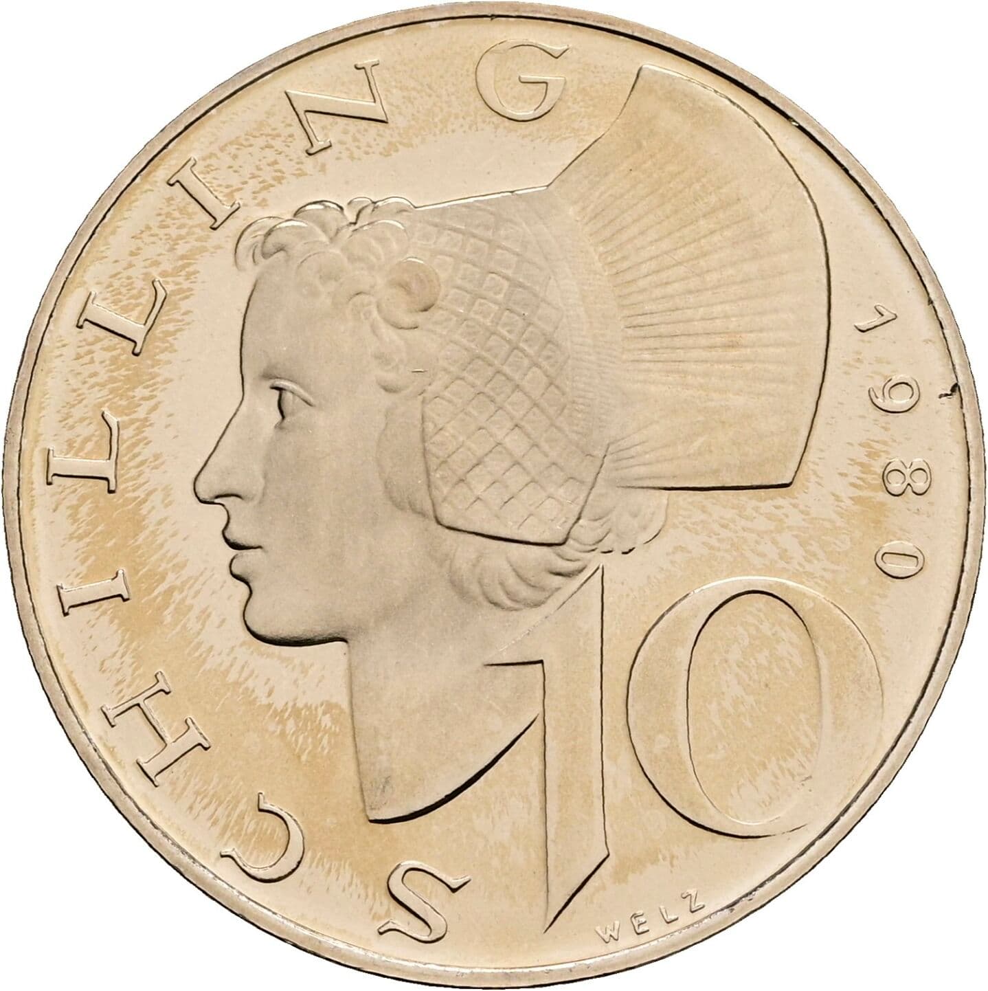 10 Schilling 1980 – Vorderseite