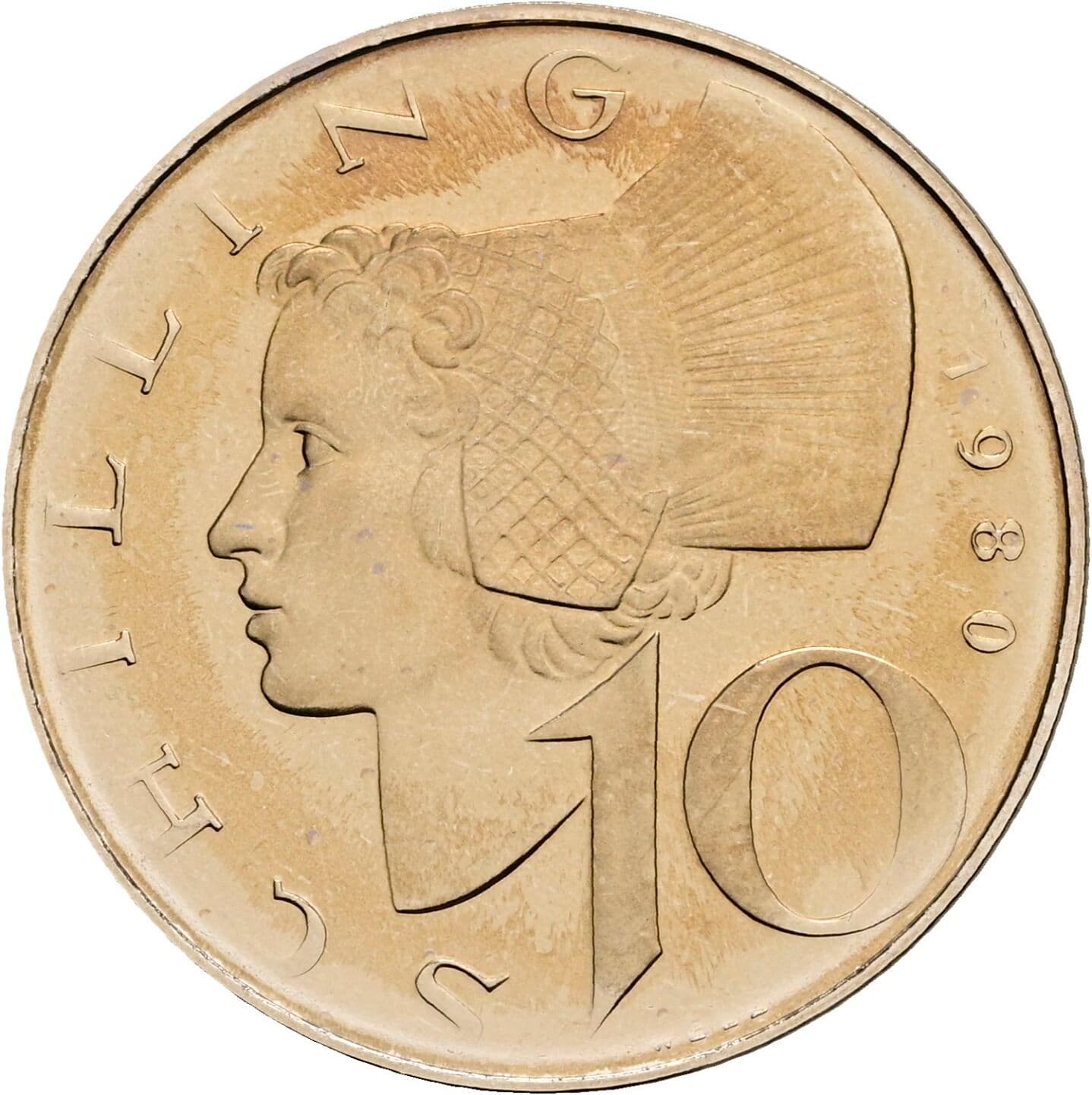 10 Schilling 1980 – Vorderseite