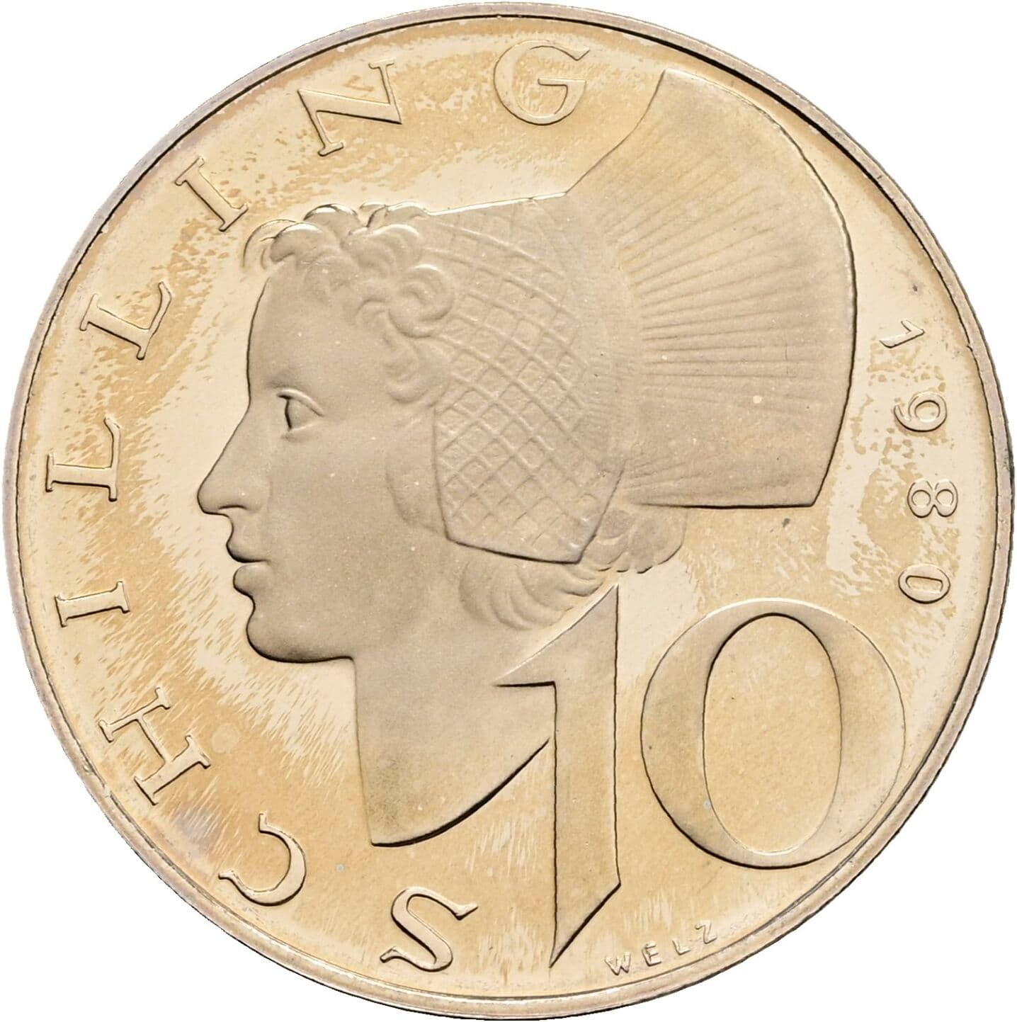 10 Schilling 1980 – Vorderseite