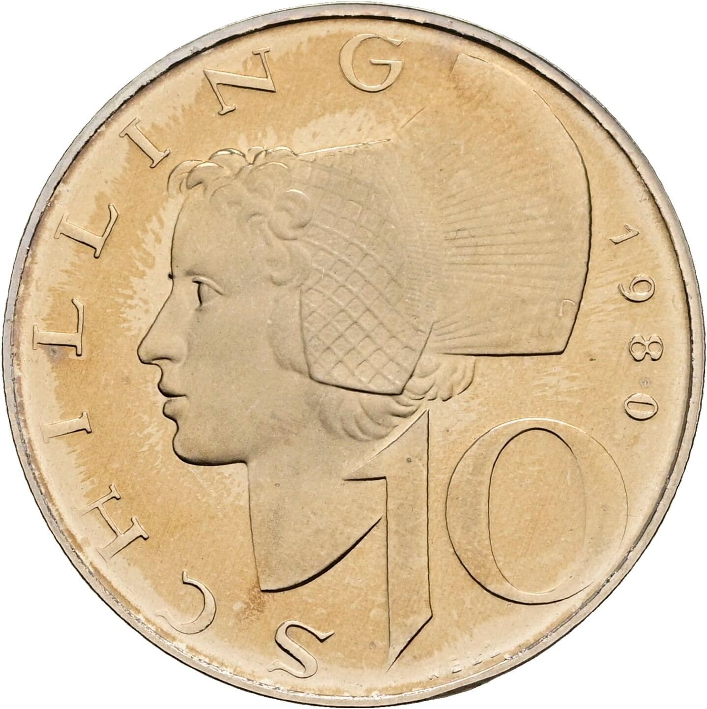 10 Schilling 1980 – Vorderseite