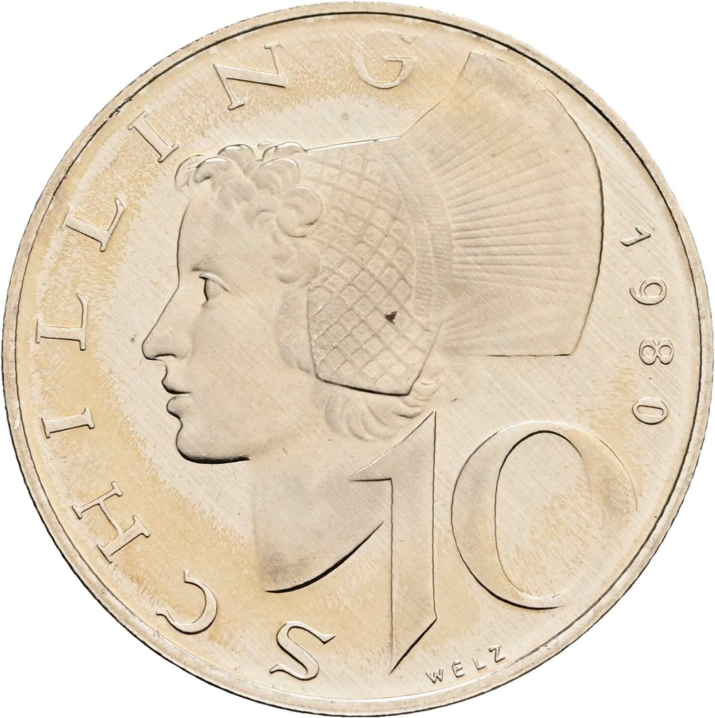 10 Schilling 1980 – Vorderseite