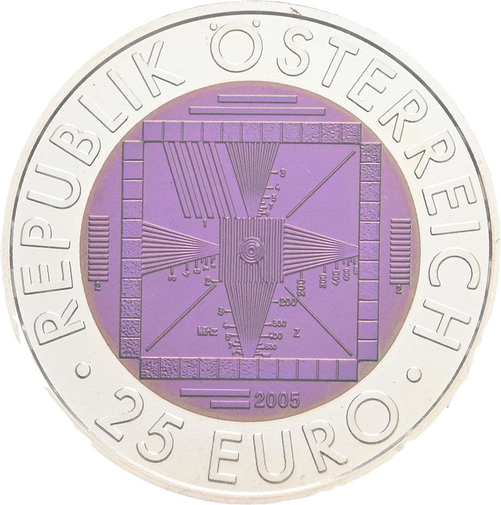 25 Euro Niob 2005 – Rückseite