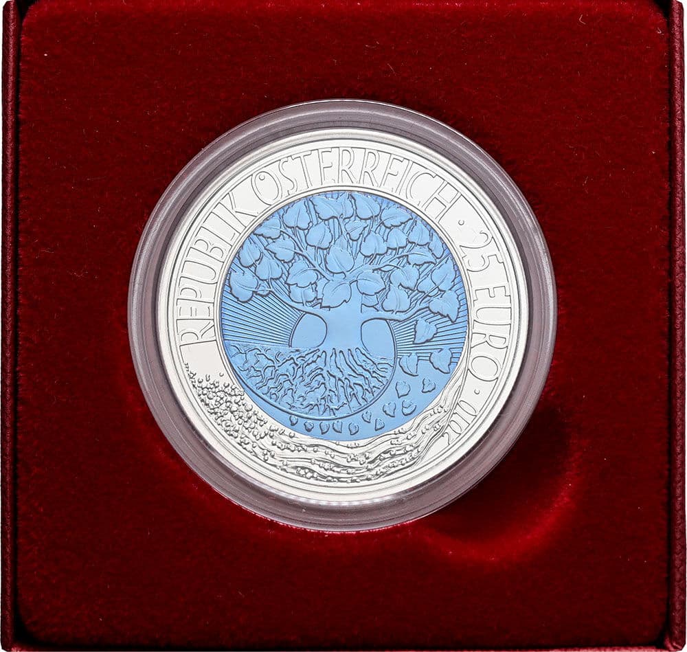 25 Euro Niob 2010 – Rückseite