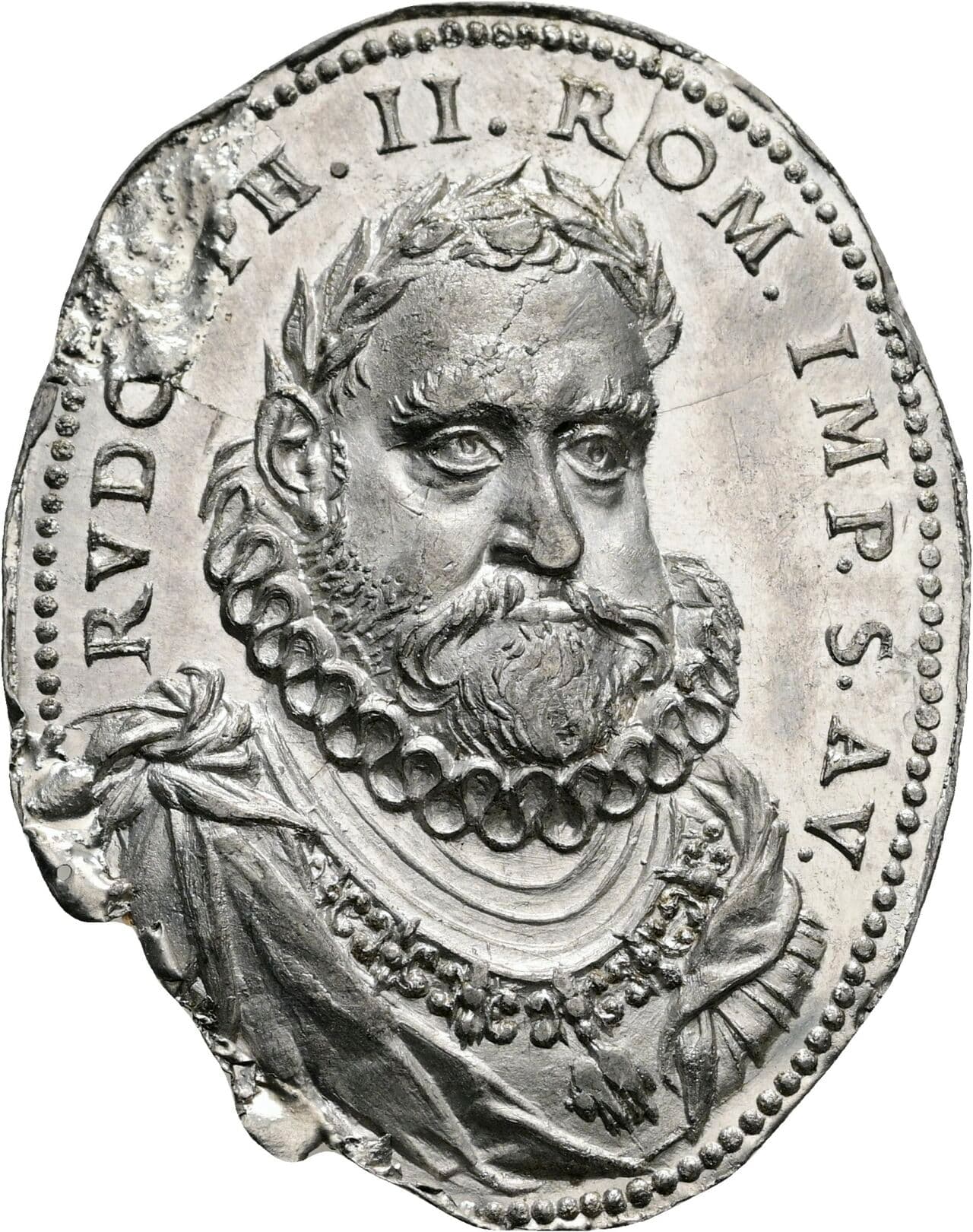 Aktenabschlag (Genehmigungsvorlage) eines ovalen Avers Medaille