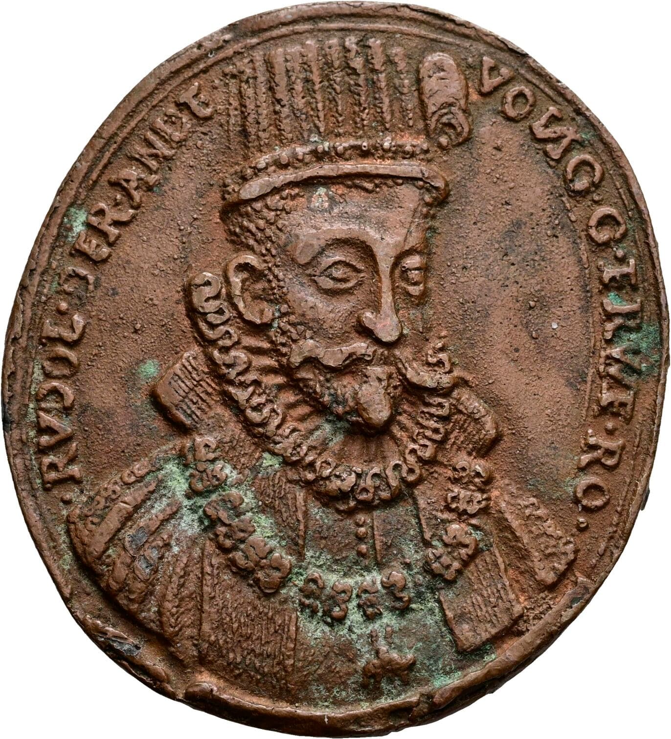 Ovale Bronzemedaille einseitig