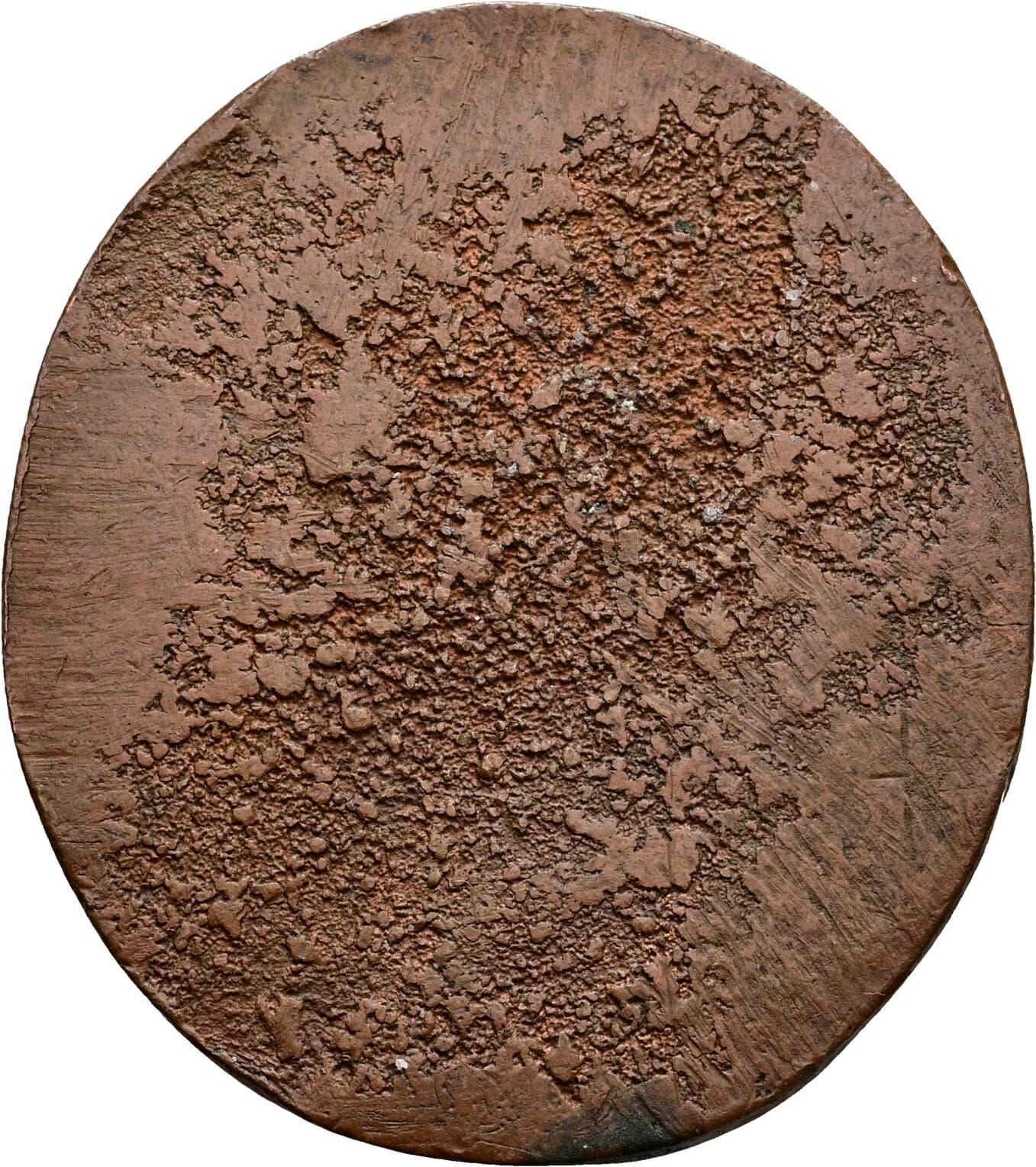 Ovale Bronzemedaille einseitig