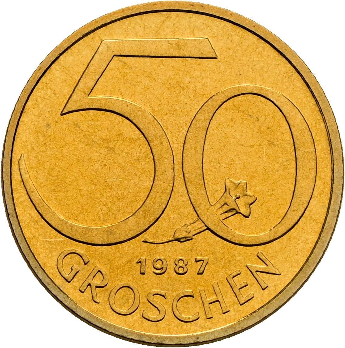 50 Groschen 1987 – Vorderseite