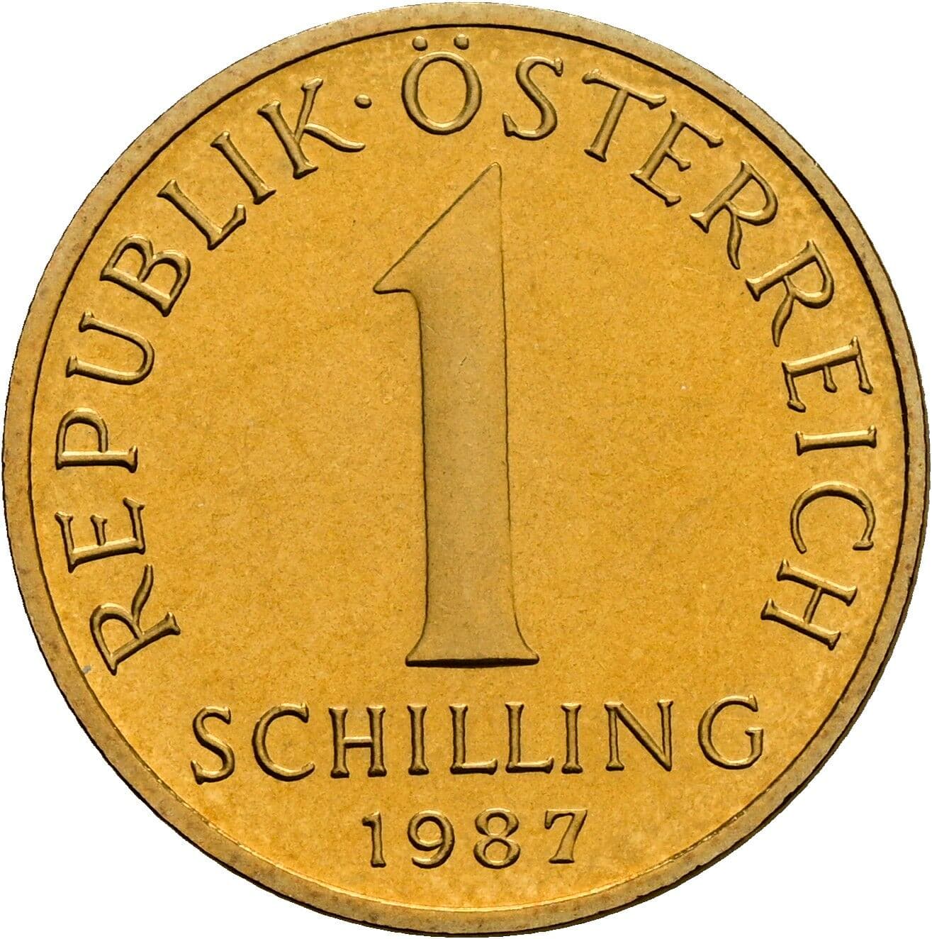 1 Schilling 1987 – Vorderseite