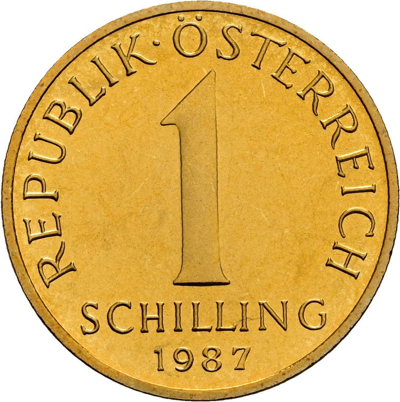 1 Schilling 1987 – Vorderseite