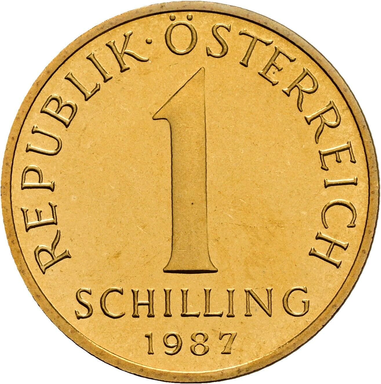 1 Schilling 1987 – Vorderseite