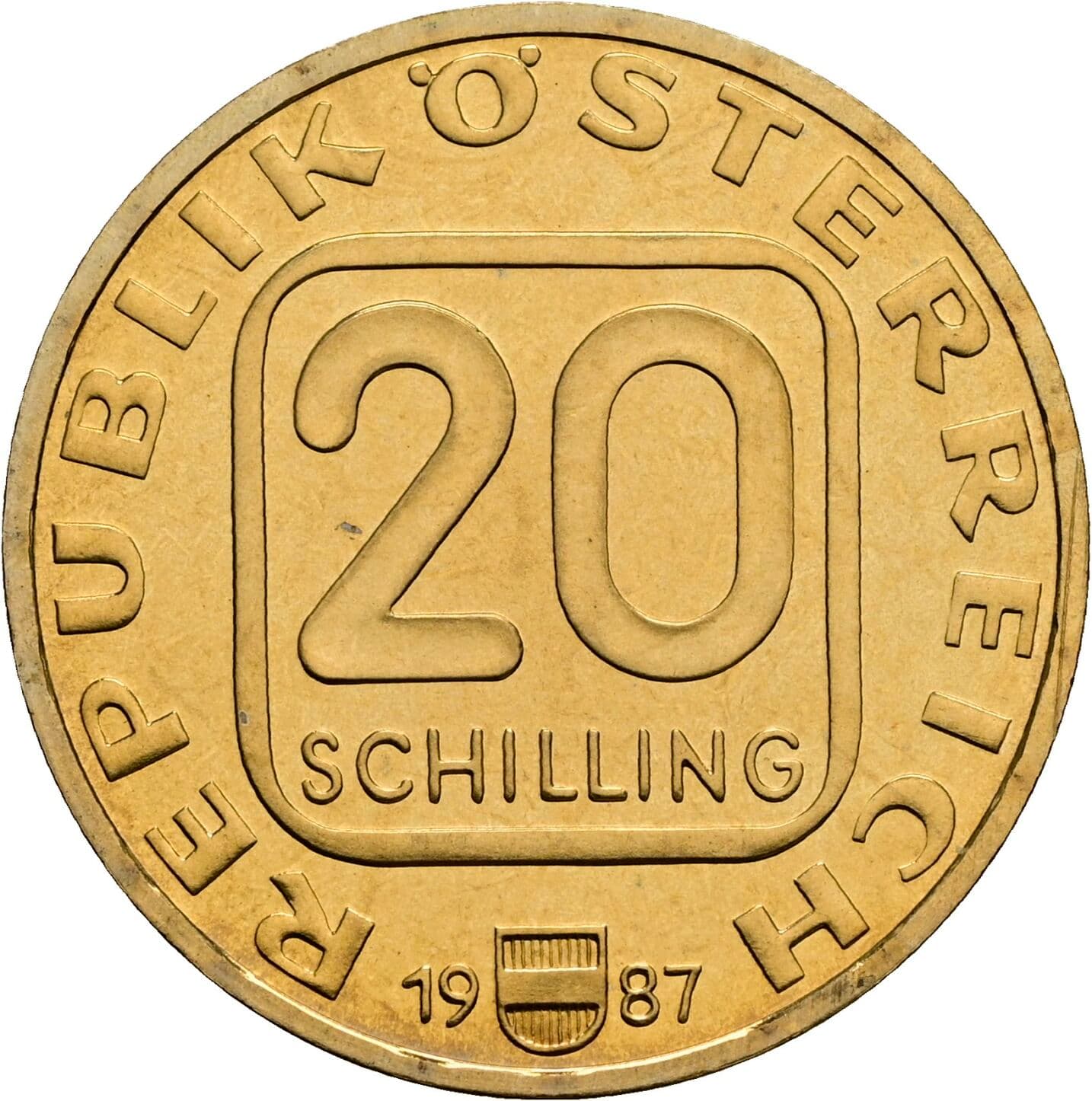 20 Schilling 1987 – Vorderseite