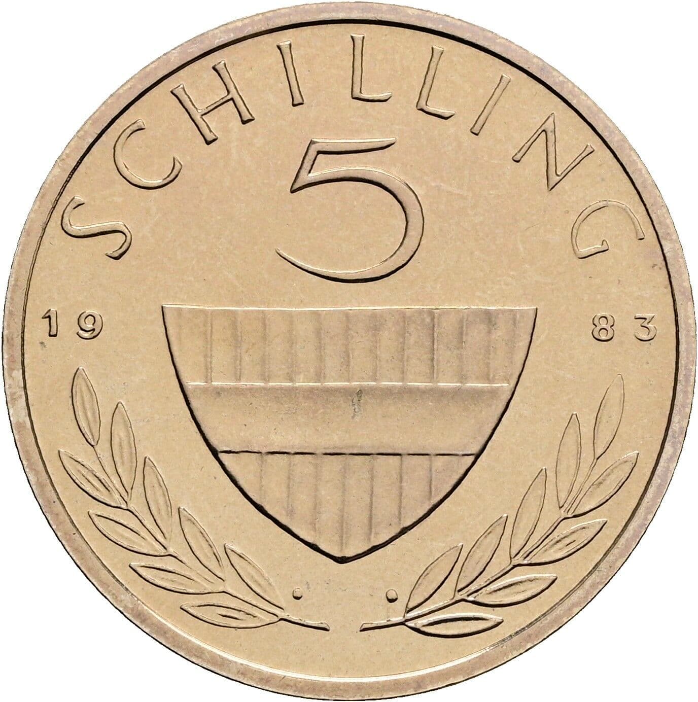 5 Schilling 1983 – Vorderseite