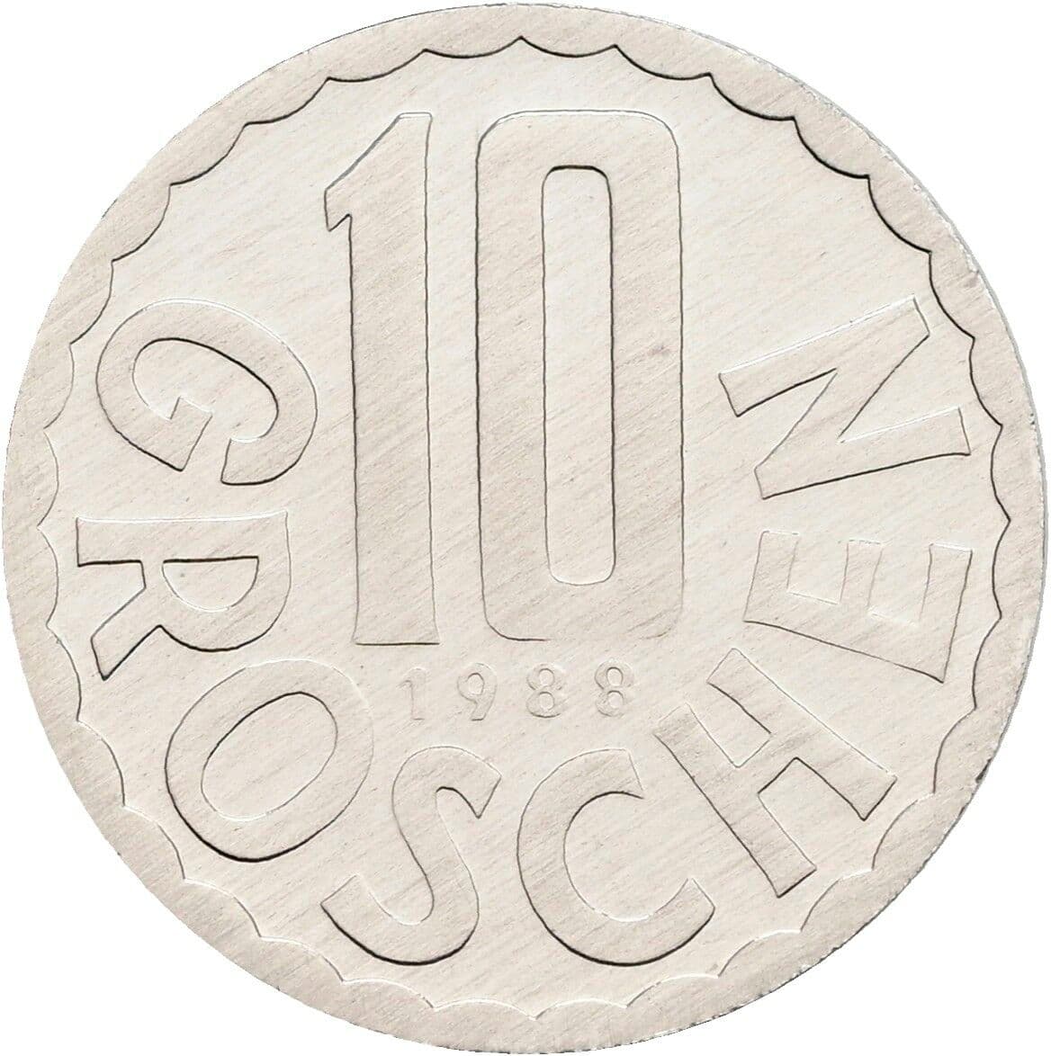 10 Groschen 1988 – Vorderseite