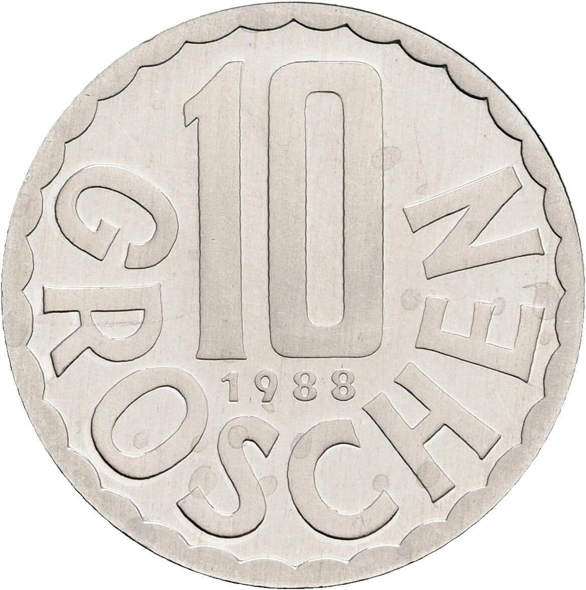 10 Groschen 1988 – Vorderseite