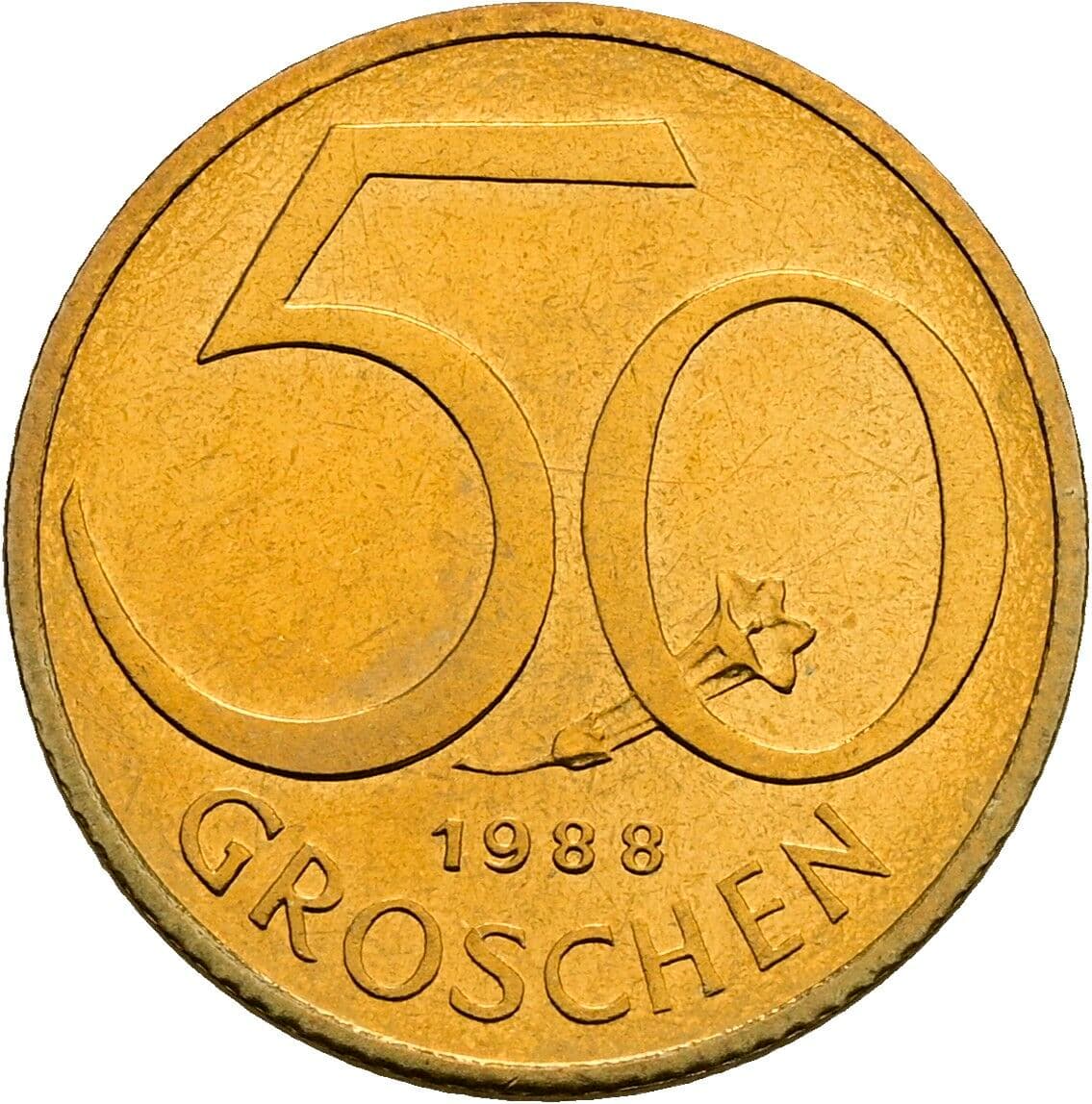 50 Groschen 1988 – Vorderseite