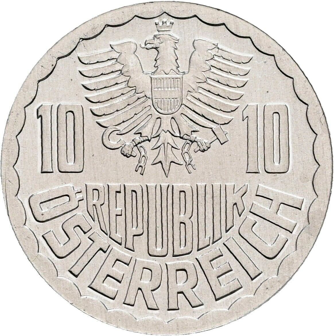10 Groschen 1983 – Rückseite