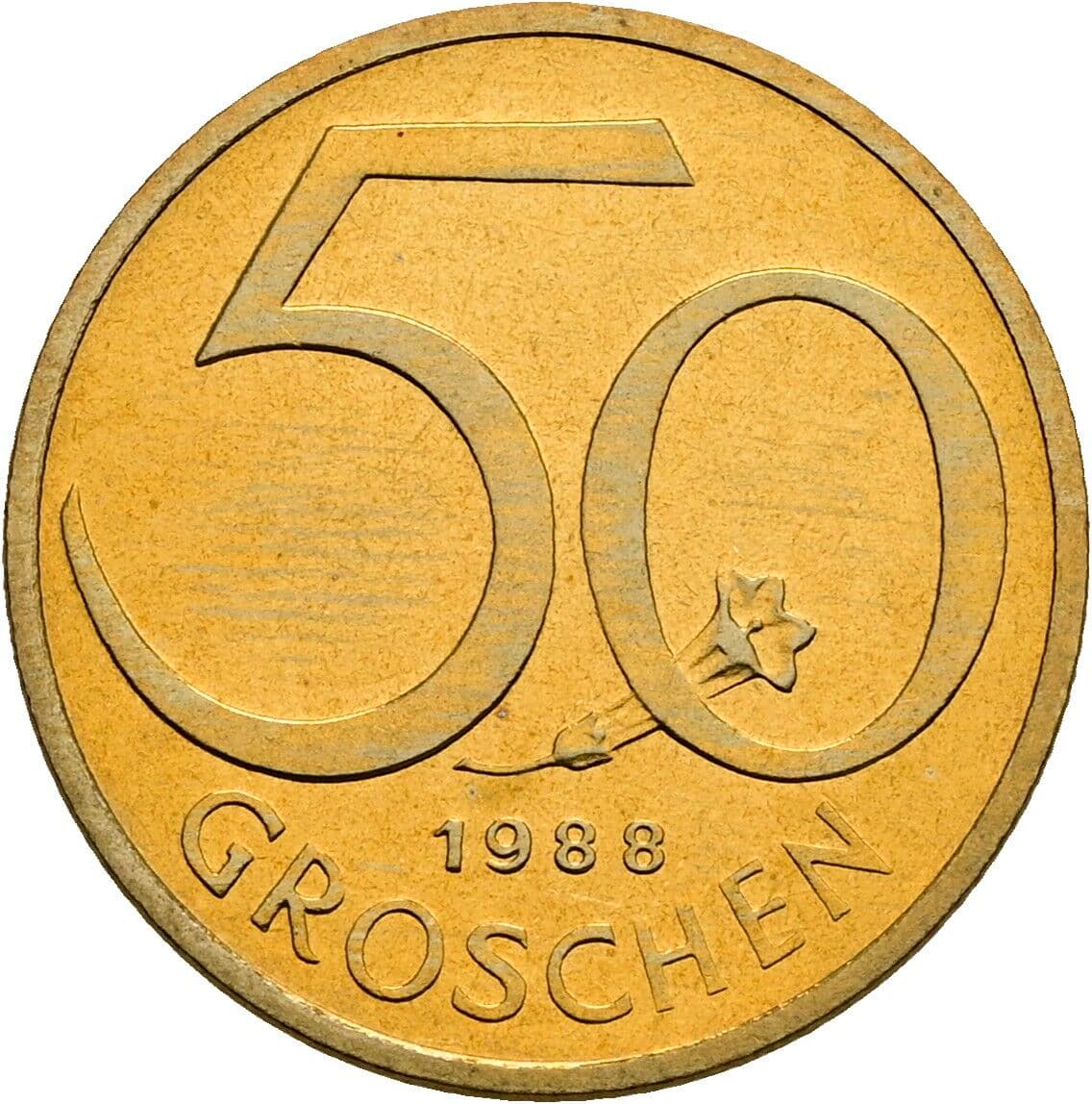 50 Groschen 1988 – Vorderseite