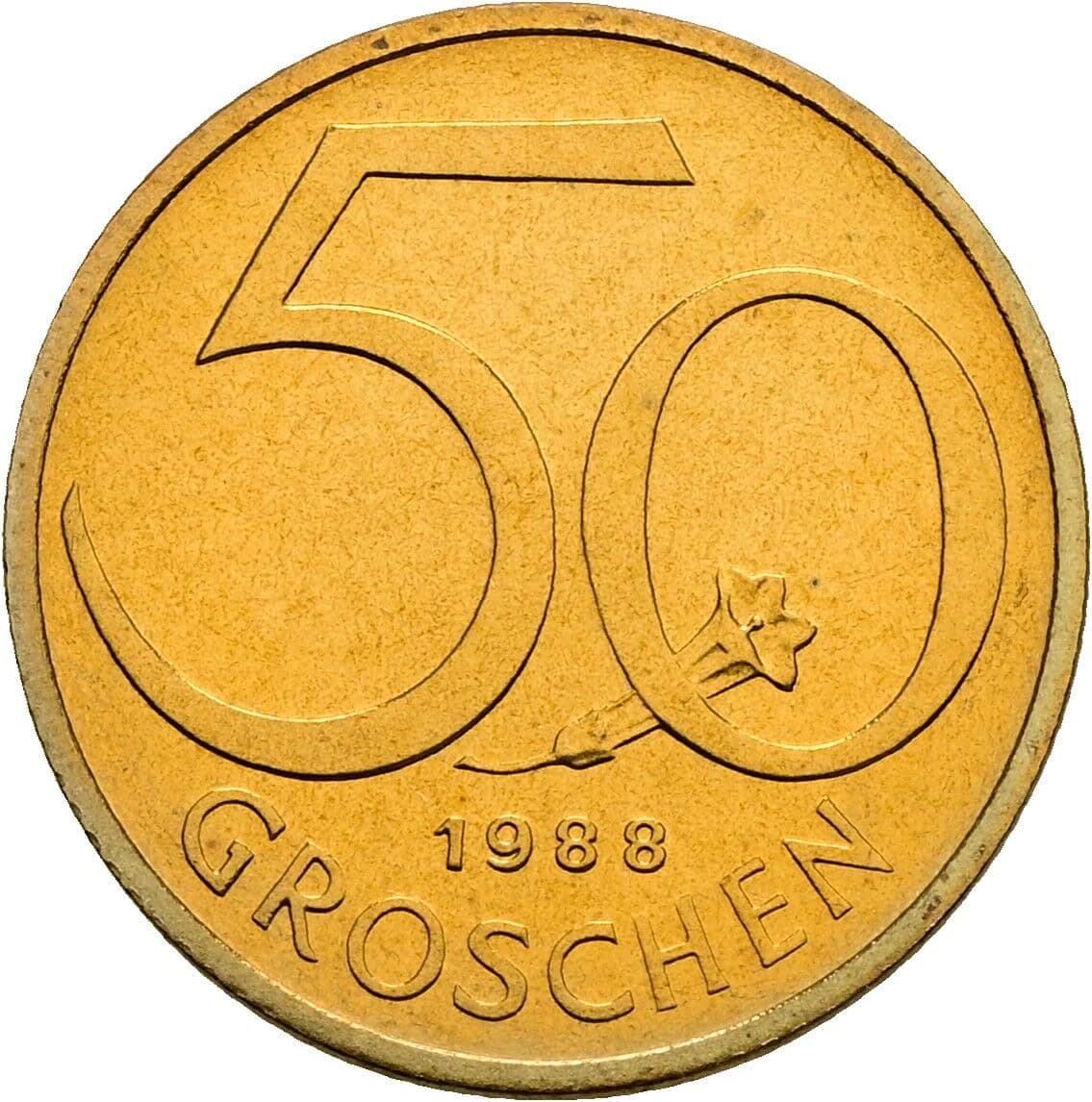 50 Groschen 1988 – Vorderseite