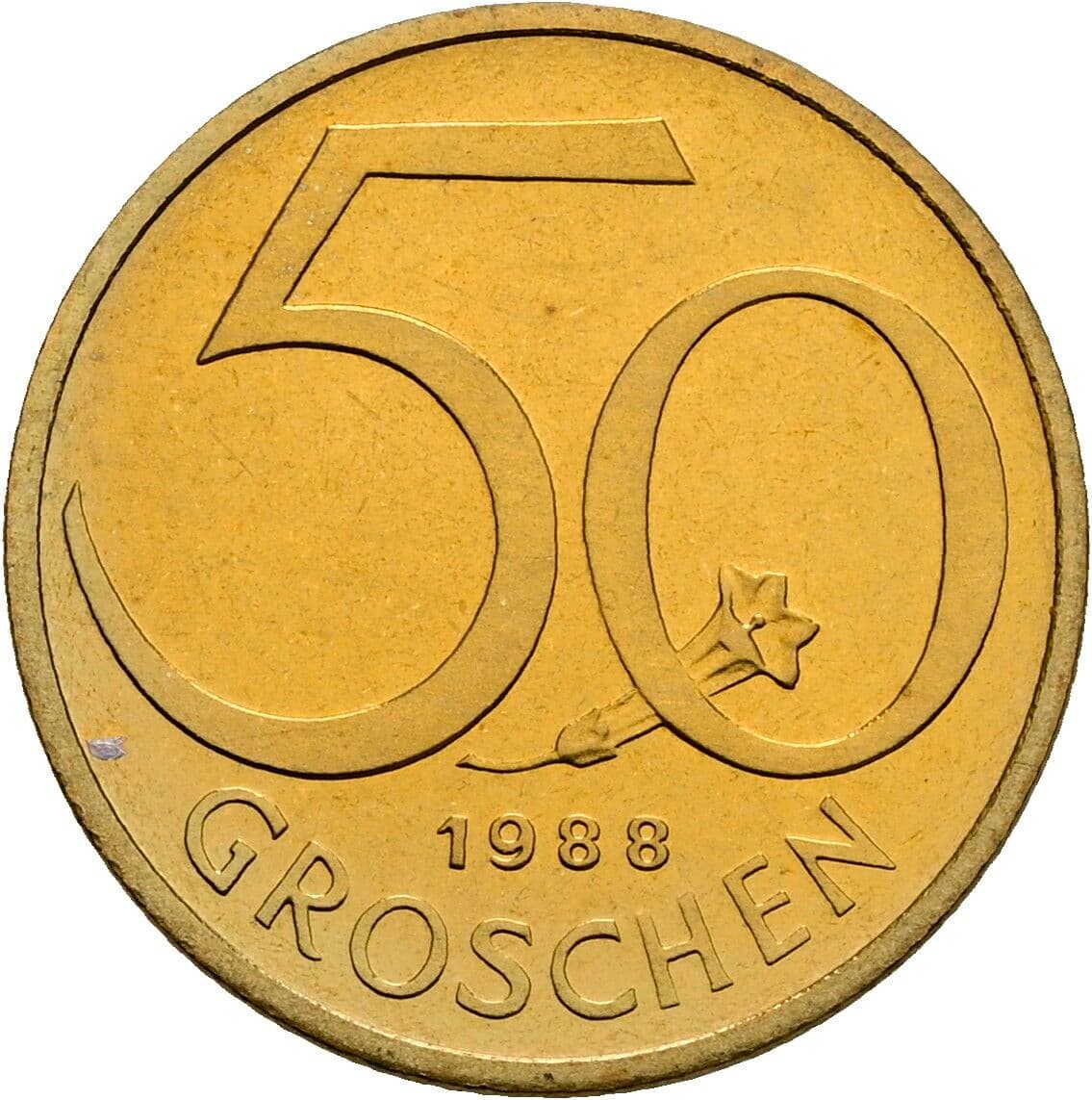 50 Groschen 1988 – Vorderseite