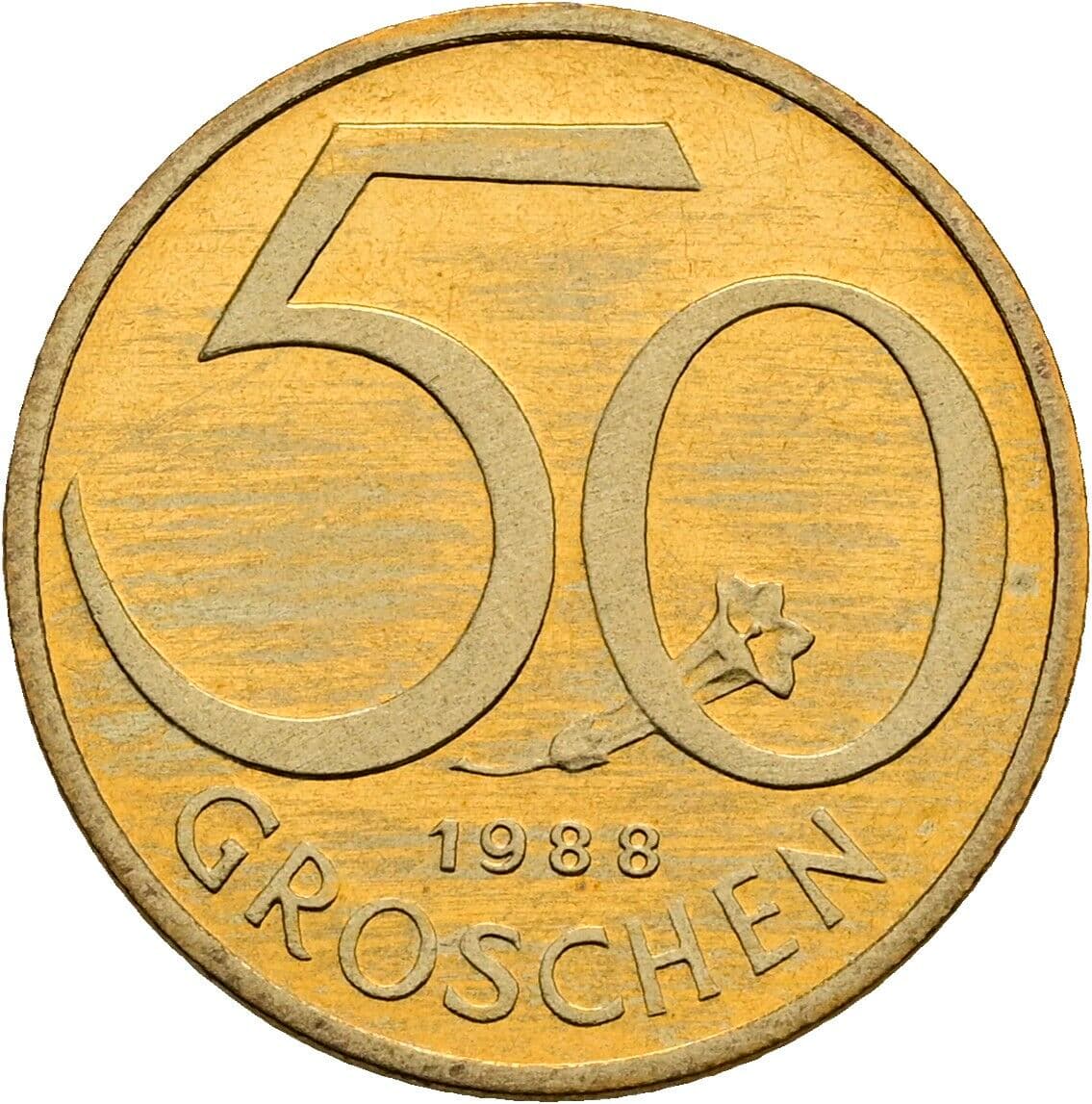 50 Groschen 1988 – Vorderseite