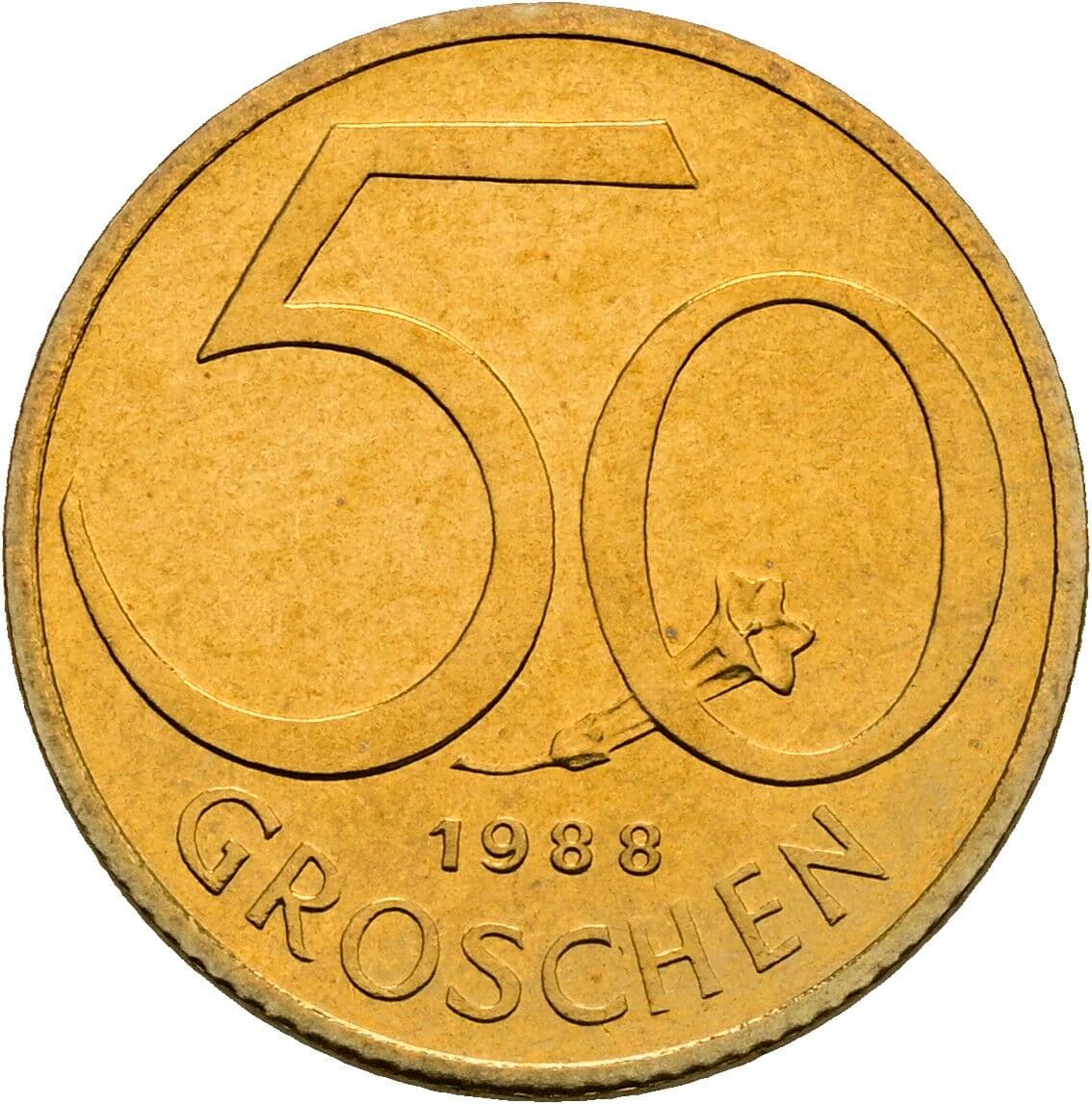 50 Groschen 1988 – Vorderseite