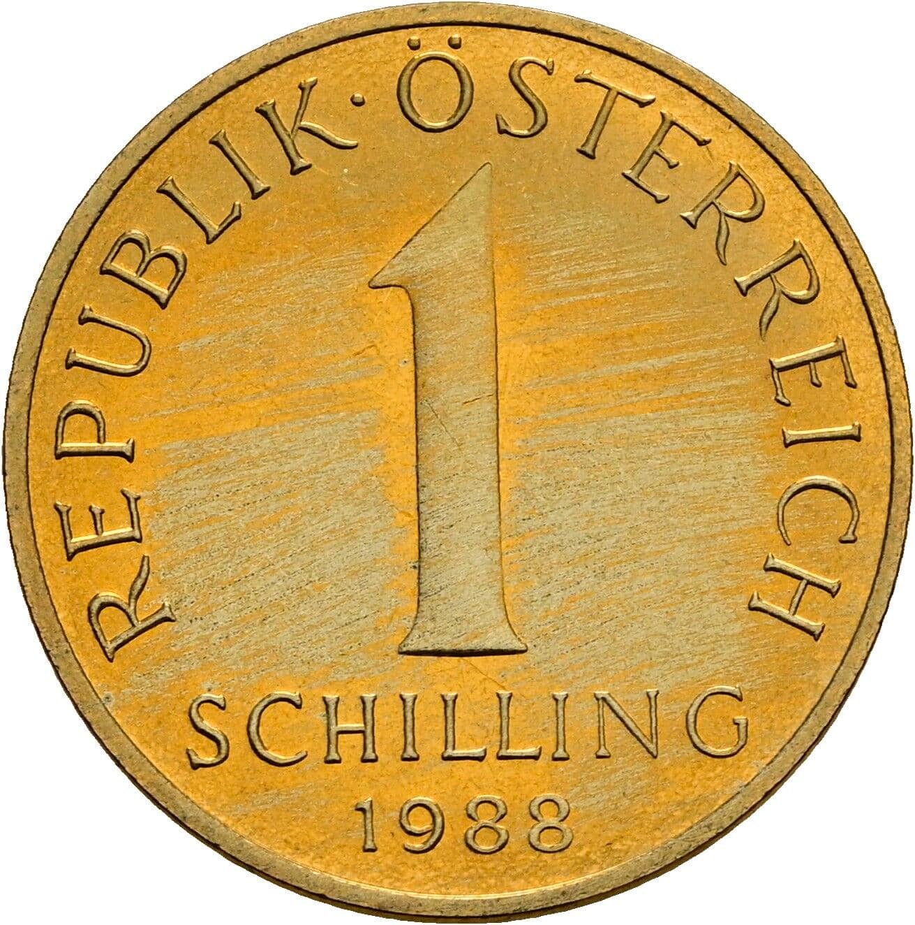 1 Schilling 1988 – Vorderseite