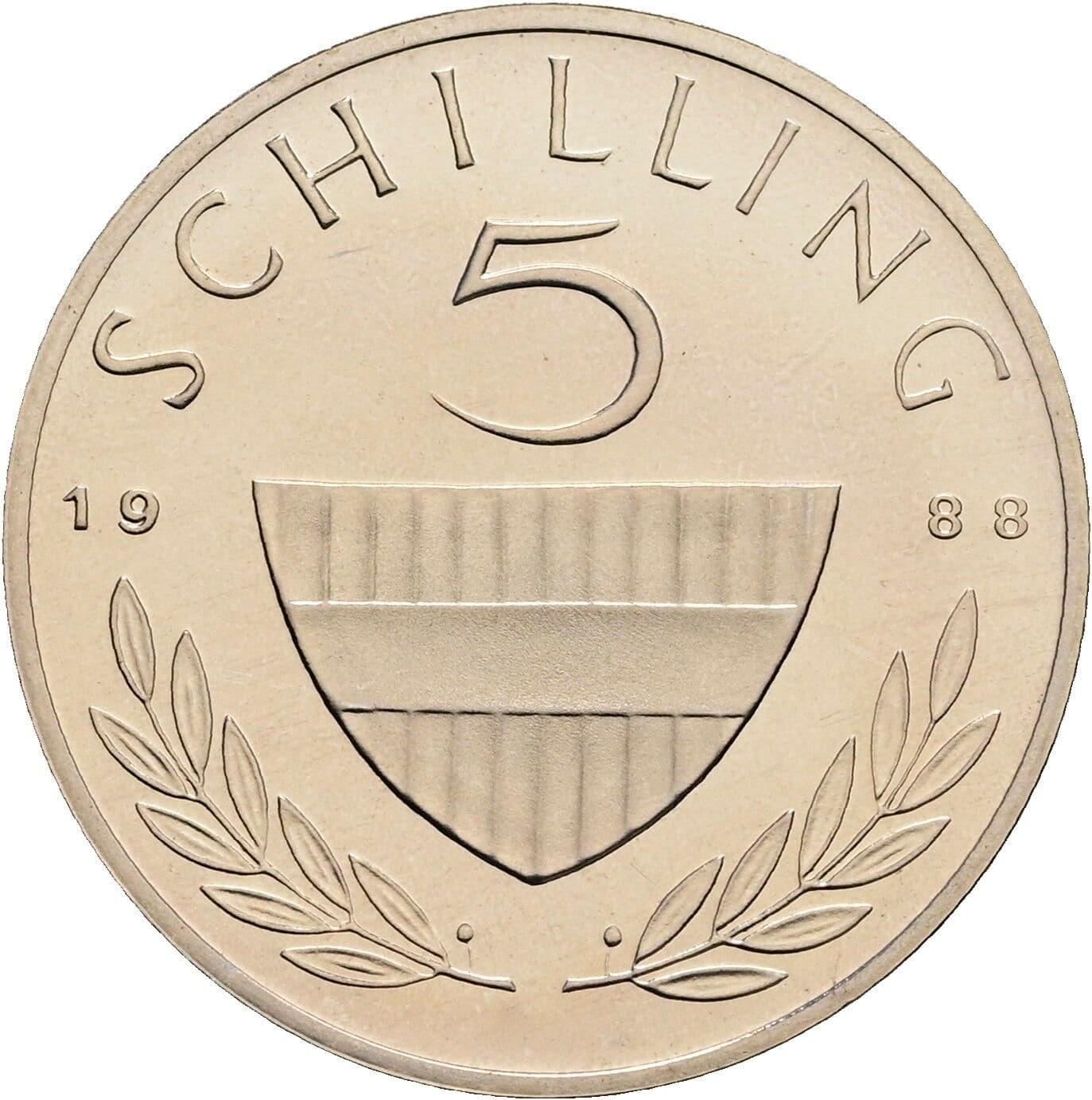 5 Schilling 1988 – Vorderseite