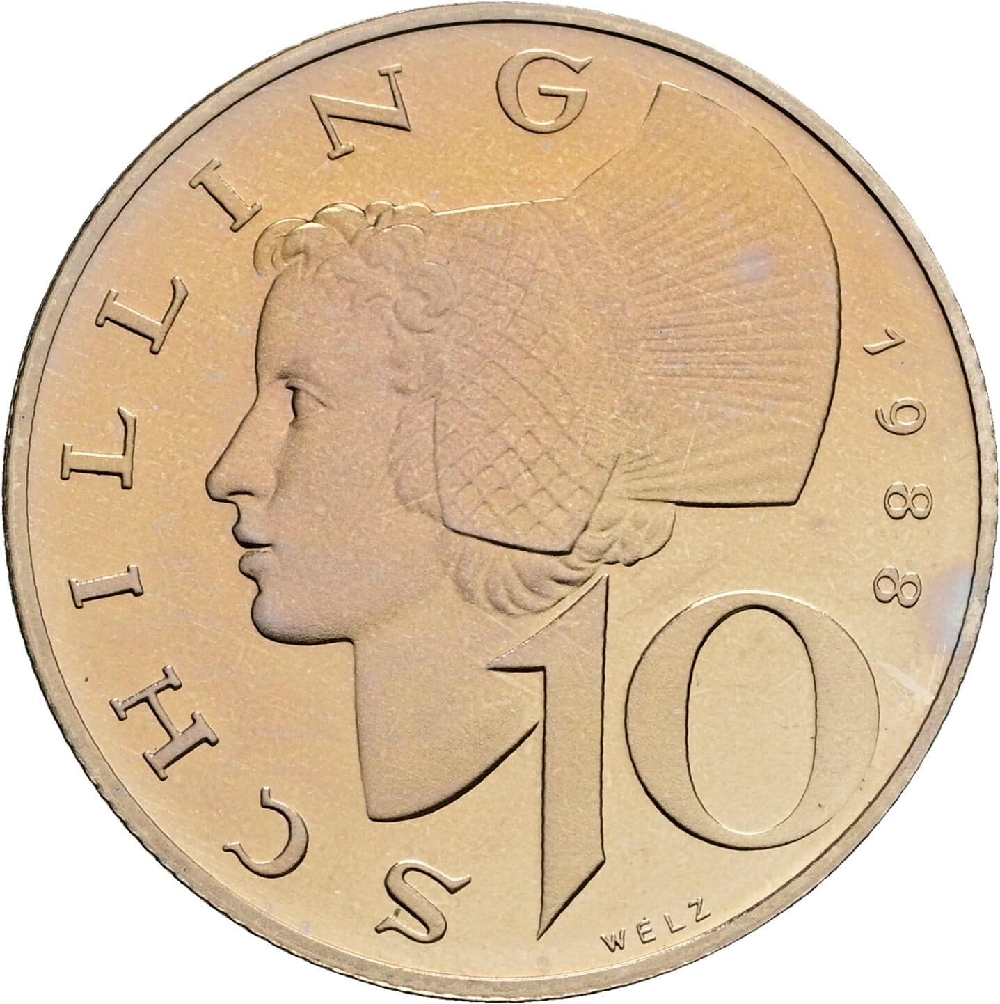 10 Schilling 1988 – Vorderseite