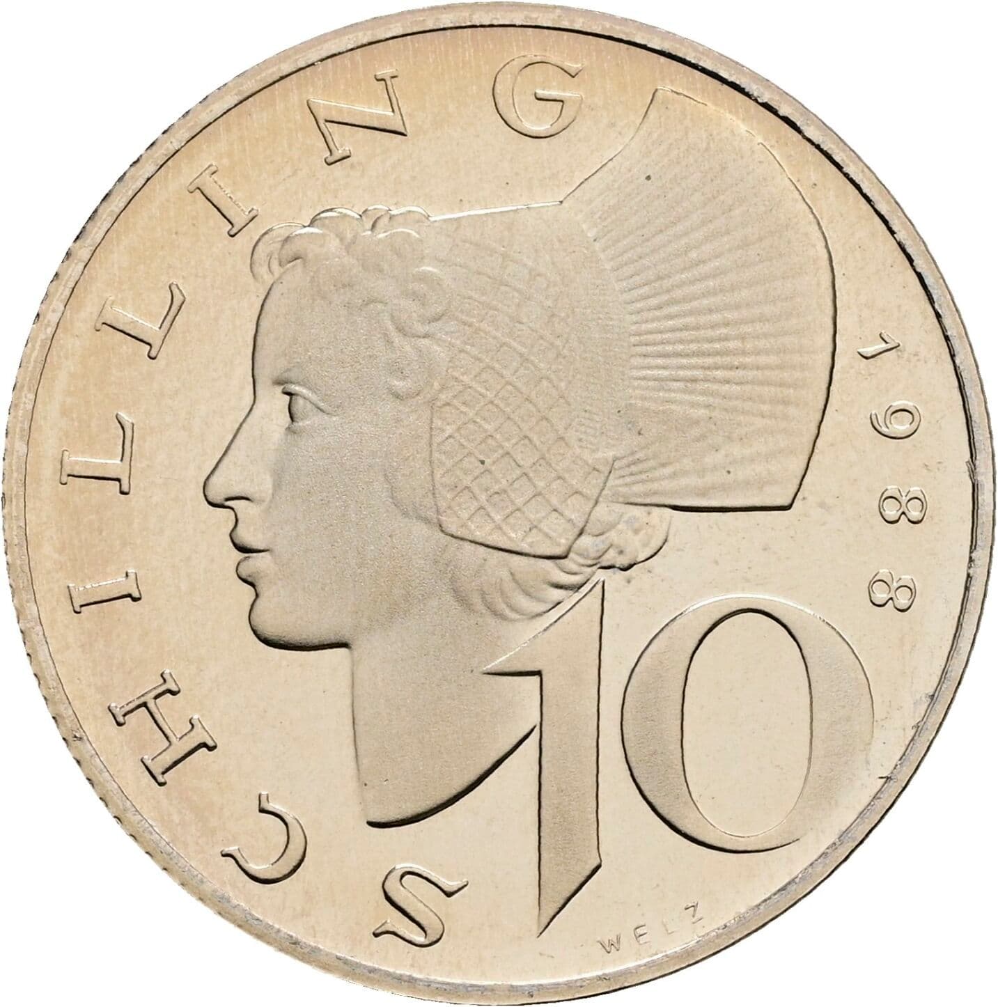 10 Schilling 1988 – Vorderseite