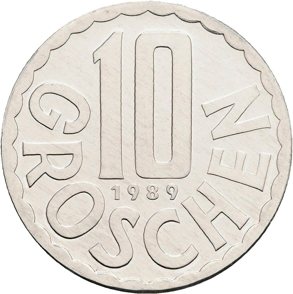 10 Groschen 1989 – Vorderseite