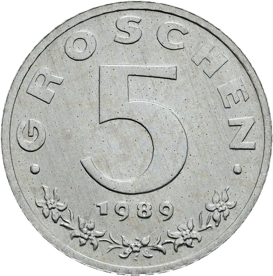 5 Groschen 1989 – Vorderseite