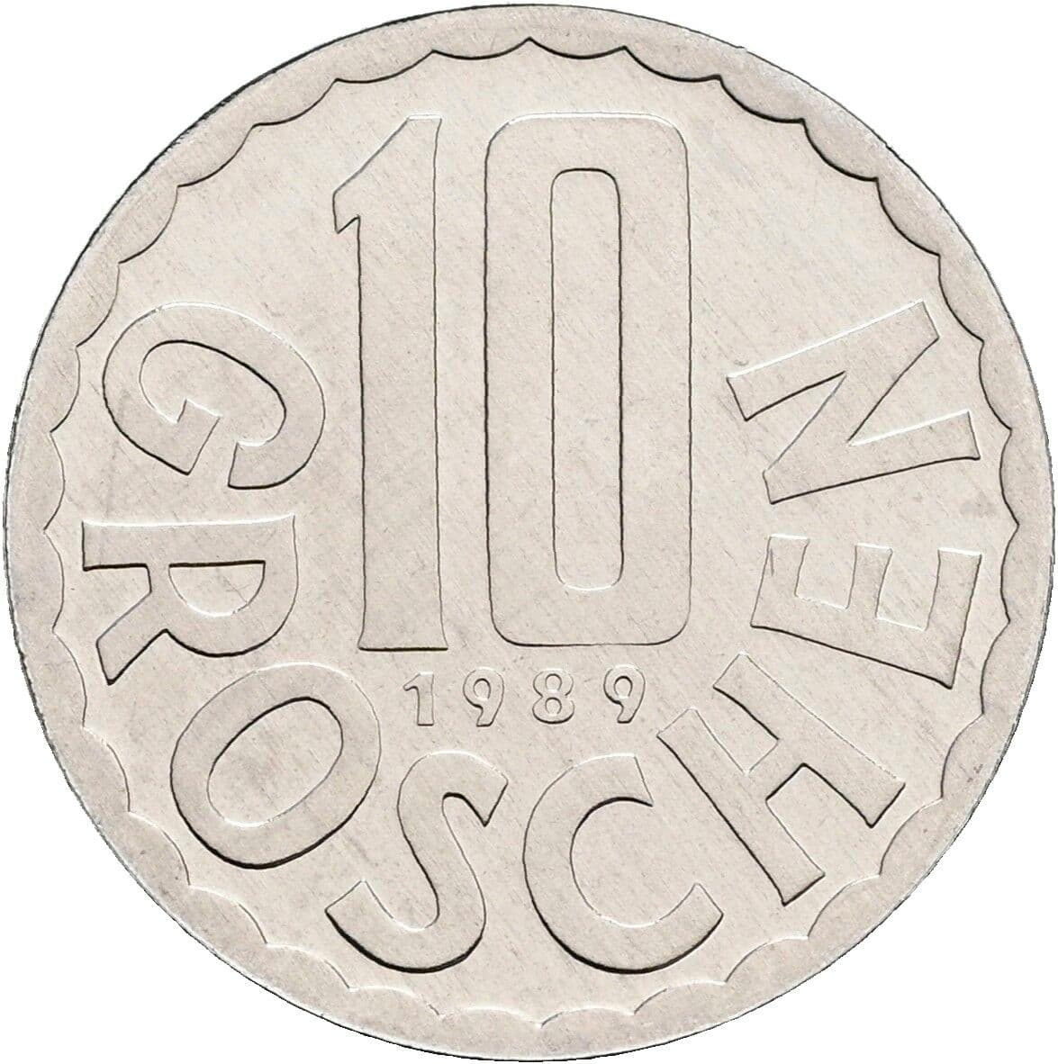10 Groschen 1989 – Vorderseite
