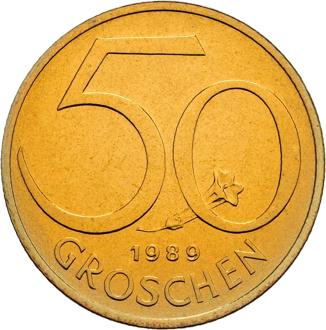 50 Groschen 1989 – Vorderseite