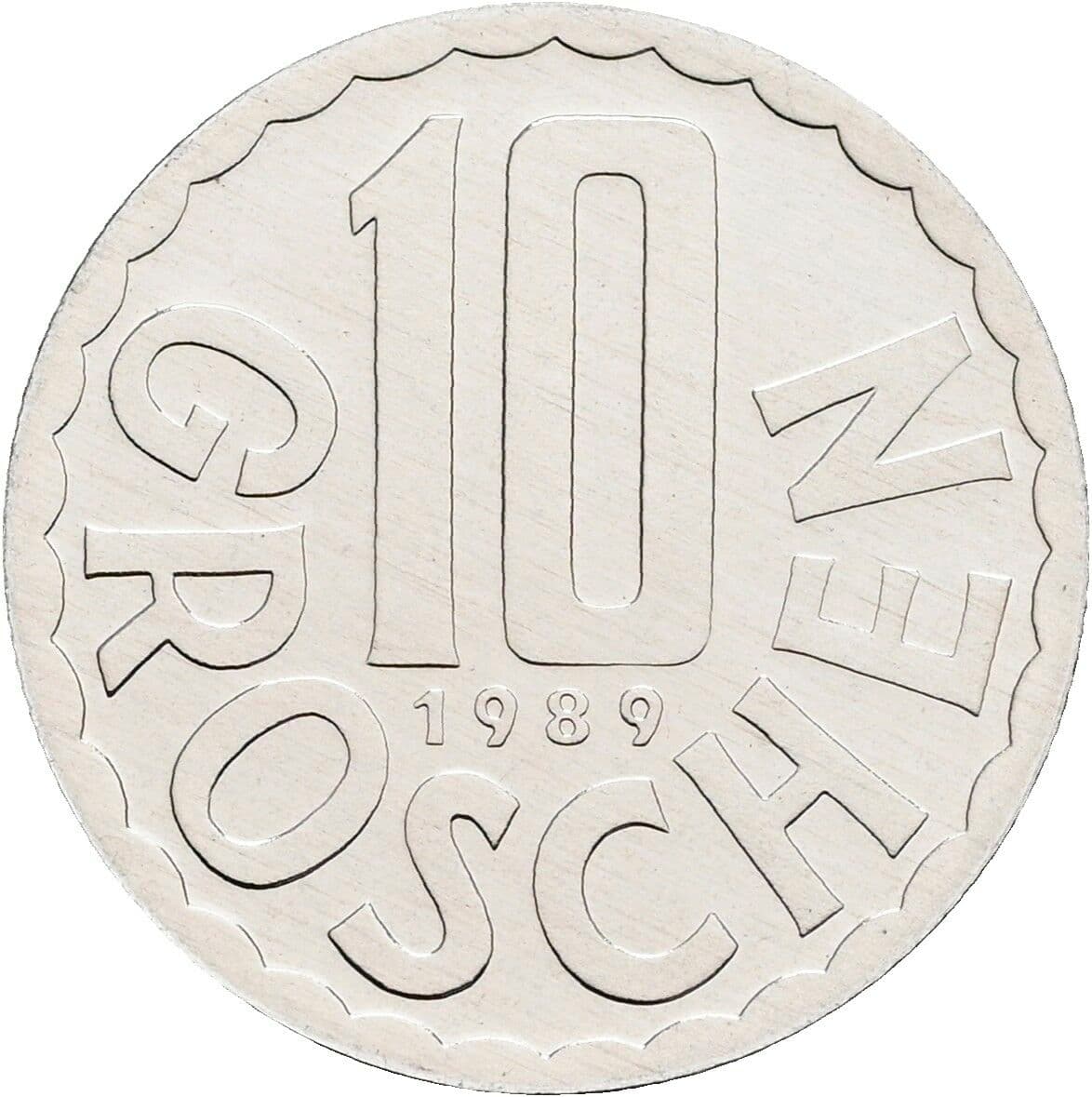 10 Groschen 1989 – Vorderseite