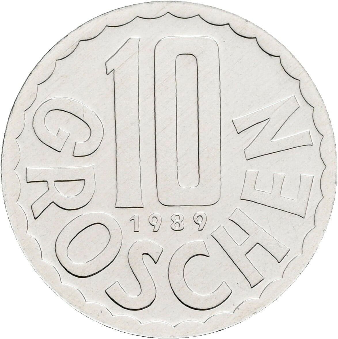 10 Groschen 1989 – Vorderseite