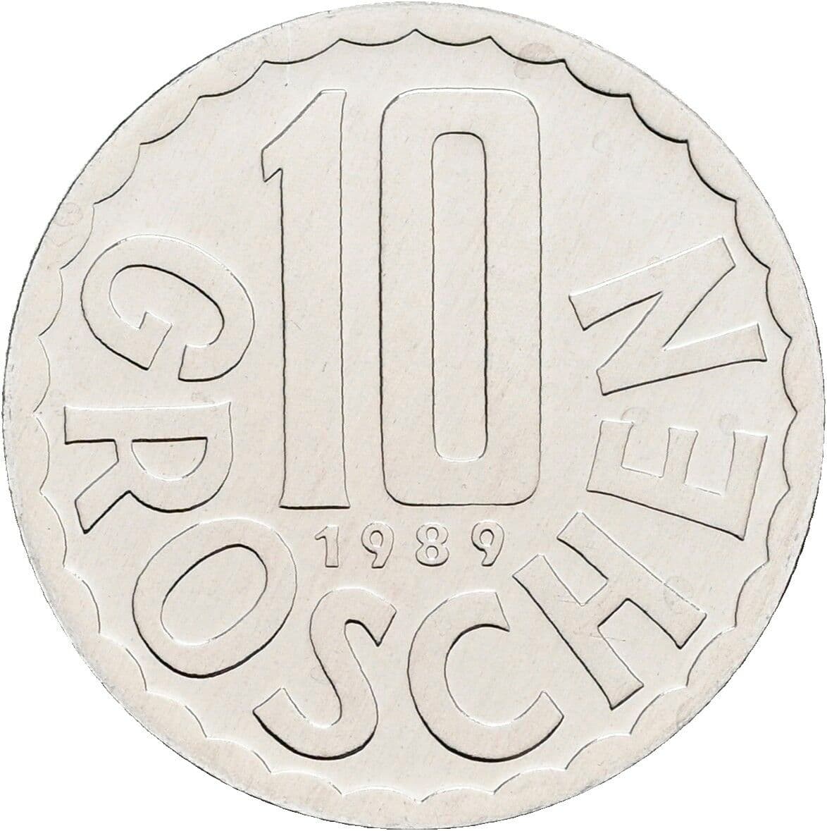 10 Groschen 1989 – Vorderseite