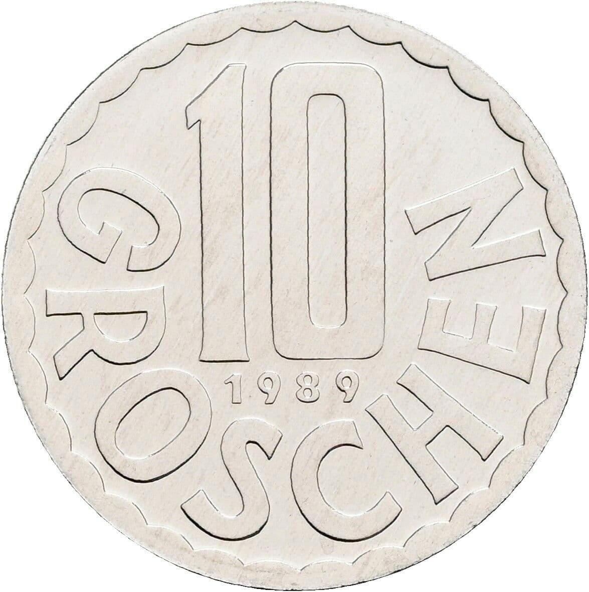 10 Groschen 1989 – Vorderseite