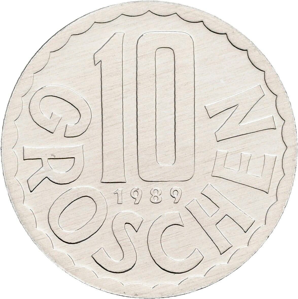 10 Groschen 1989 – Vorderseite
