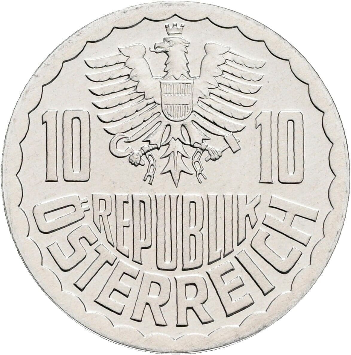 10 Groschen 1989 – Rückseite
