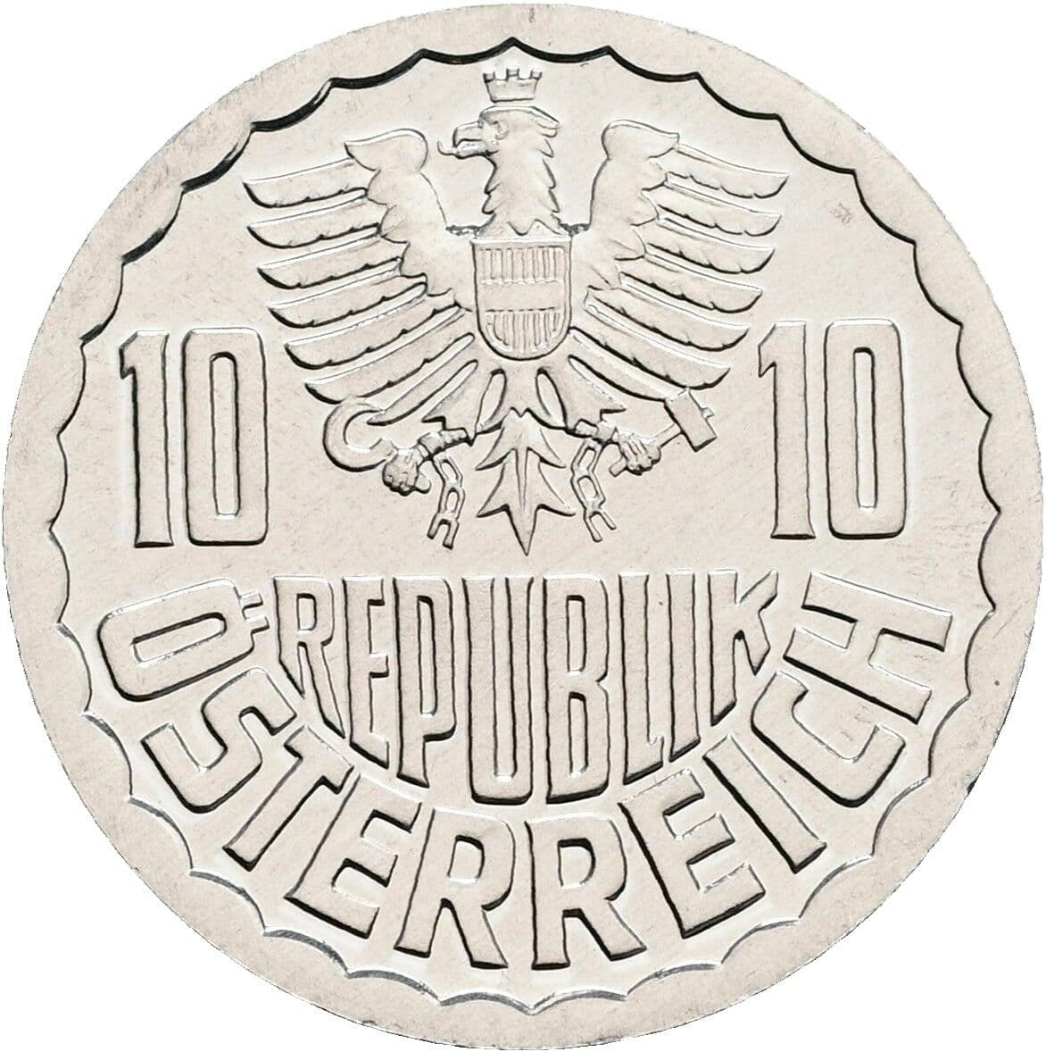 10 Groschen 1989 – Rückseite
