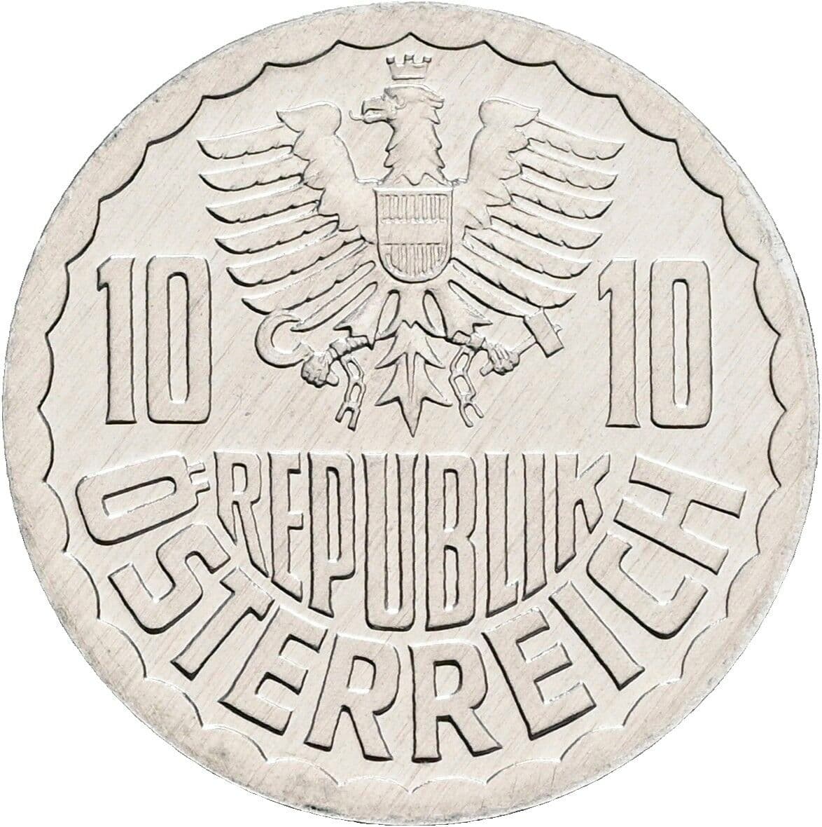 10 Groschen 1989 – Rückseite