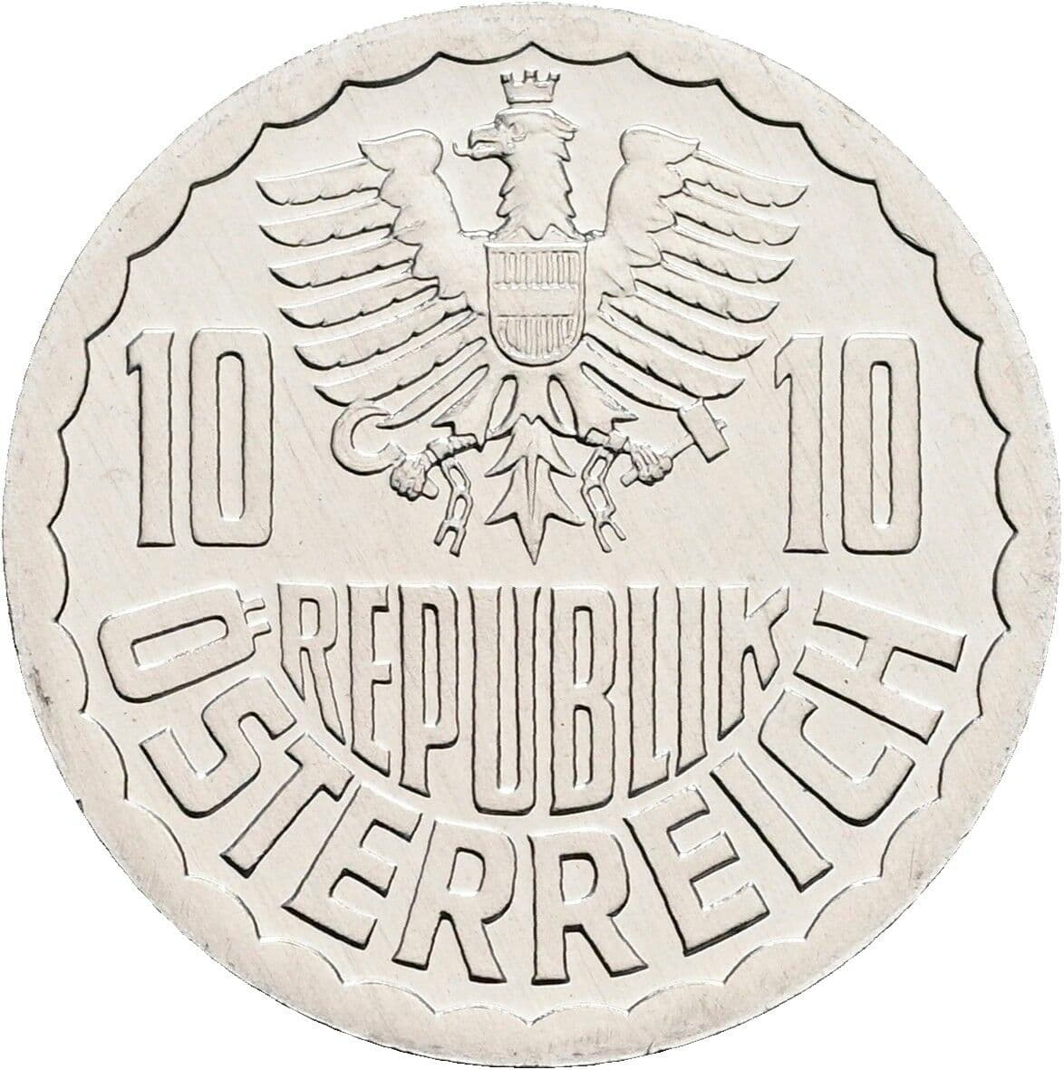 10 Groschen 1989 – Rückseite
