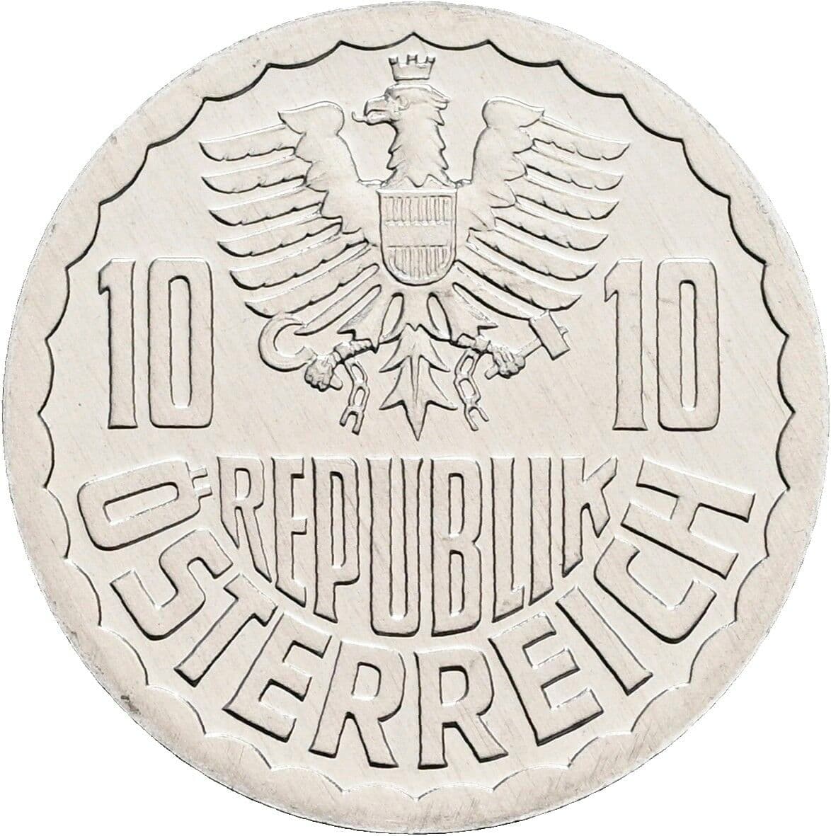 10 Groschen 1989 – Rückseite
