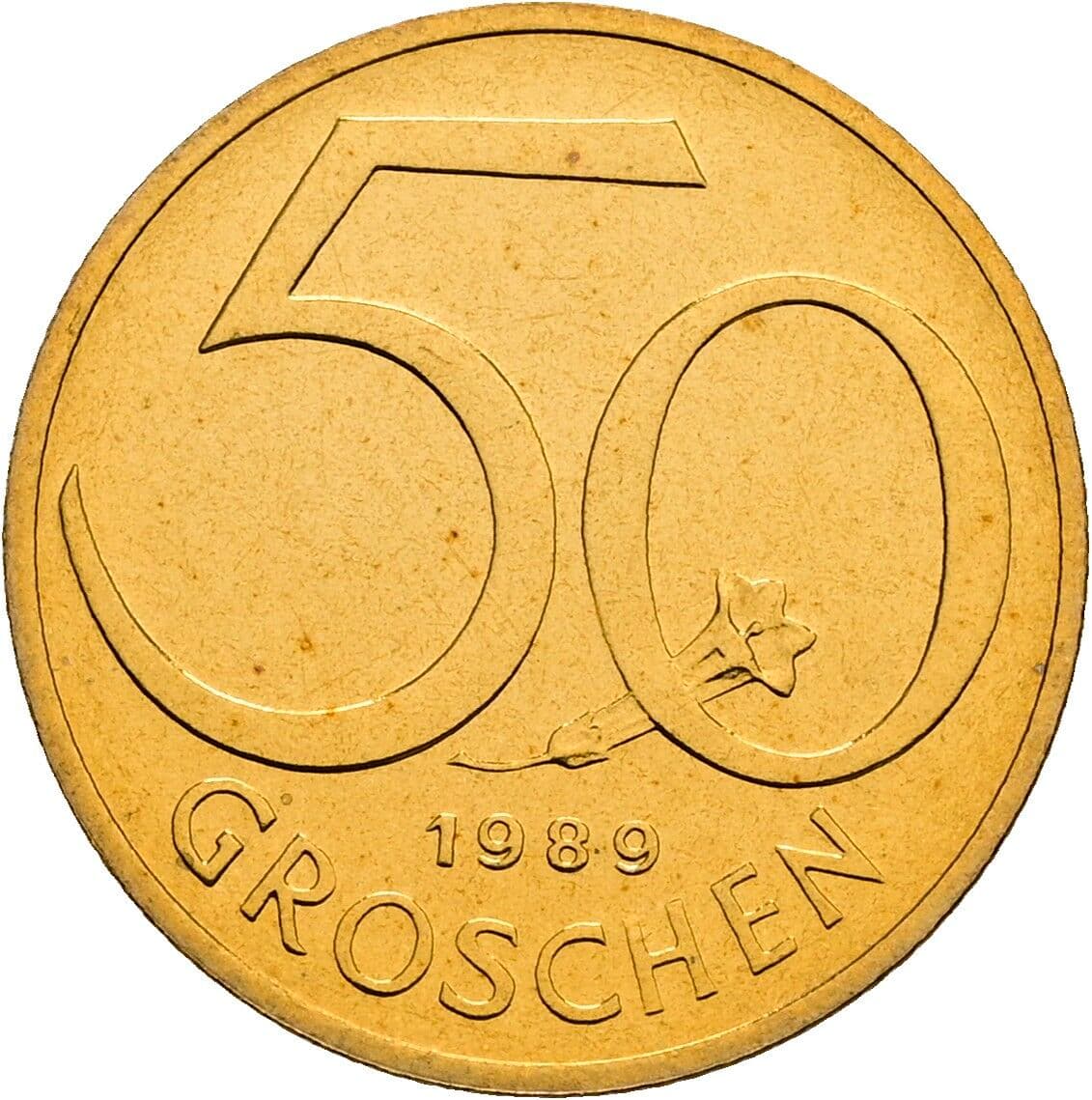 50 Groschen 1989 – Vorderseite
