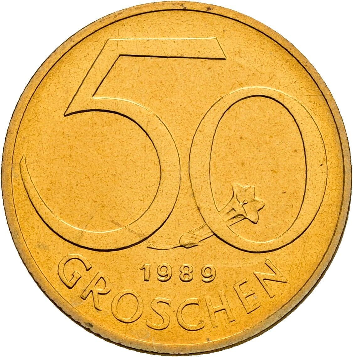 50 Groschen 1989 – Vorderseite